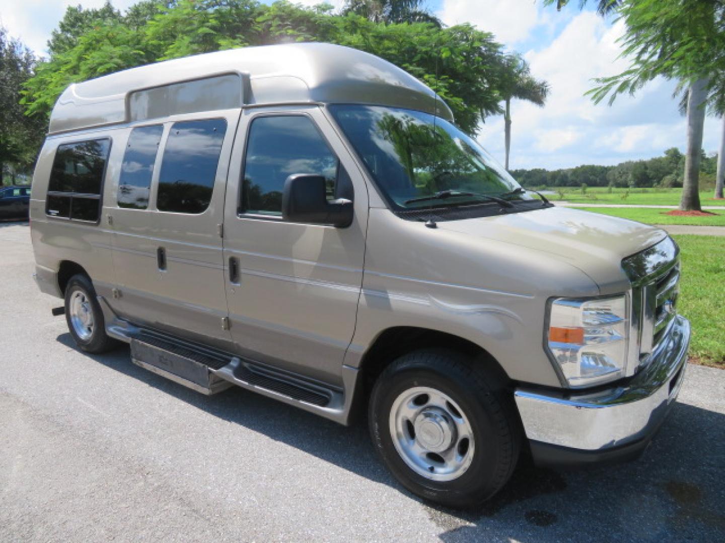 2013 Gold /Beige Ford E-Series Van E-150 (1FDNE1EL2DD) with an 5.4L V8 SOHC 16V FFV engine, 4-Speed Automatic transmission, located at 4301 Oak Circle #19, Boca Raton, FL, 33431, (954) 561-2499, 26.388861, -80.084038 - You are looking at a Gorgeous 2013 Ford Econoline E150 High Top Handicap Wheelchair Conversion Van with 43K Original Miles, Remote Powered Braun UVL Side Entry Wheelchair Lift, Power Side Entry Doors, Expanded Side Entry Doors, Hard Rubber Wheelchair Flooring in the rear of the vehicle, EZ Lock in t - Photo#19