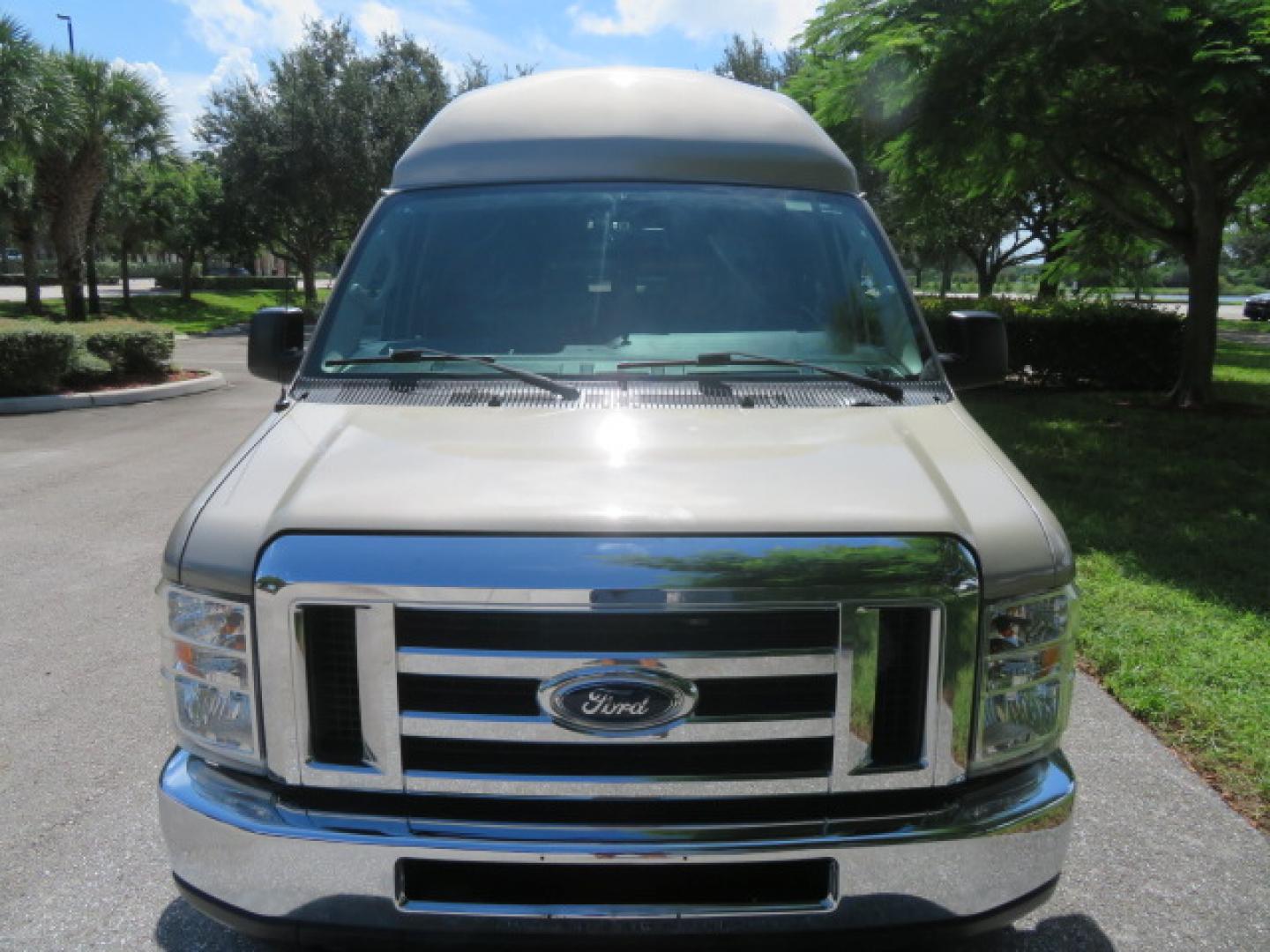 2013 Gold /Beige Ford E-Series Van E-150 (1FDNE1EL2DD) with an 5.4L V8 SOHC 16V FFV engine, 4-Speed Automatic transmission, located at 4301 Oak Circle #19, Boca Raton, FL, 33431, (954) 561-2499, 26.388861, -80.084038 - You are looking at a Gorgeous 2013 Ford Econoline E150 High Top Handicap Wheelchair Conversion Van with 43K Original Miles, Remote Powered Braun UVL Side Entry Wheelchair Lift, Power Side Entry Doors, Expanded Side Entry Doors, Hard Rubber Wheelchair Flooring in the rear of the vehicle, EZ Lock in t - Photo#20