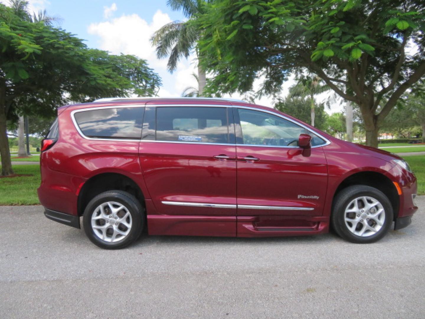 2020 /Black Chrysler Pacifica Touring-L Plus (2C4RC1EG7LR) with an 3.6L V6 DOHC 24V engine, 9A transmission, located at 4301 Oak Circle #19, Boca Raton, FL, 33431, (954) 561-2499, 26.388861, -80.084038 - You are looking at a Gorgeous Velvet Red Pearl 2020 Chrysler Pacifica Touring L Plus Braunability XT Power Foldout Side Entry Handicap Wheelchair Conversion Van with 37K Original Miles, Leather, Blu Ray Media Hubs with Rear Entertainment Screens, Active Noise Control, Heated Steering Wheel, Heated S - Photo#16