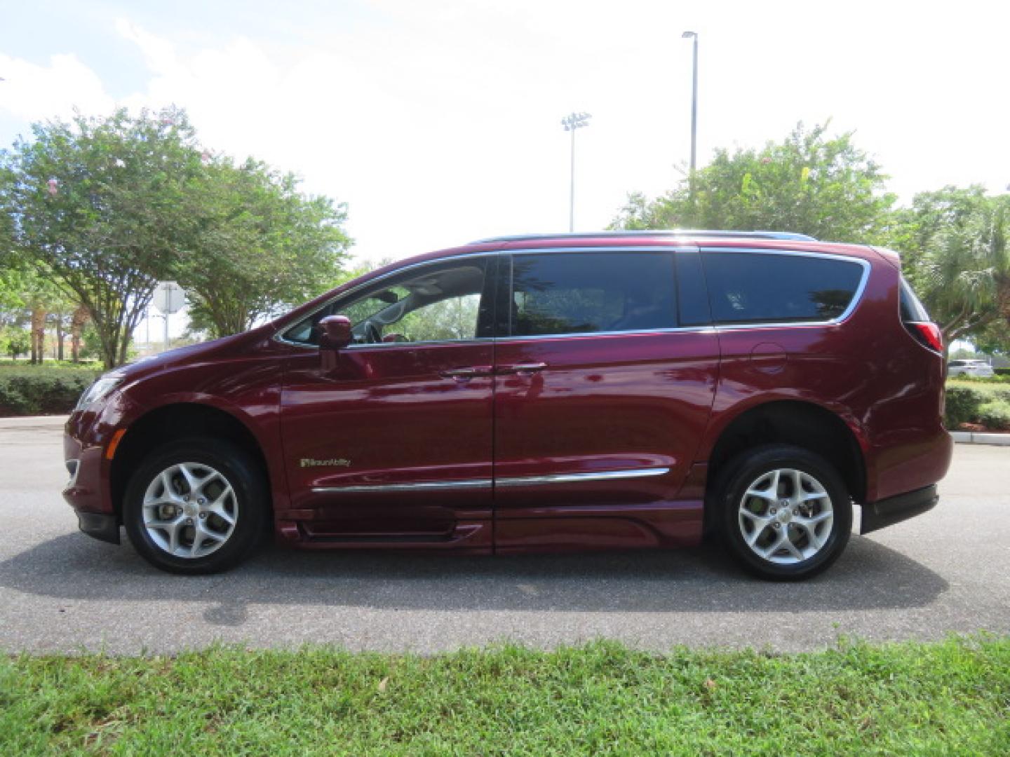 2020 /Black Chrysler Pacifica Touring-L Plus (2C4RC1EG7LR) with an 3.6L V6 DOHC 24V engine, 9A transmission, located at 4301 Oak Circle #19, Boca Raton, FL, 33431, (954) 561-2499, 26.388861, -80.084038 - You are looking at a Gorgeous Velvet Red Pearl 2020 Chrysler Pacifica Touring L Plus Braunability XT Power Foldout Side Entry Handicap Wheelchair Conversion Van with 37K Original Miles, Leather, Blu Ray Media Hubs with Rear Entertainment Screens, Active Noise Control, Heated Steering Wheel, Heated S - Photo#9