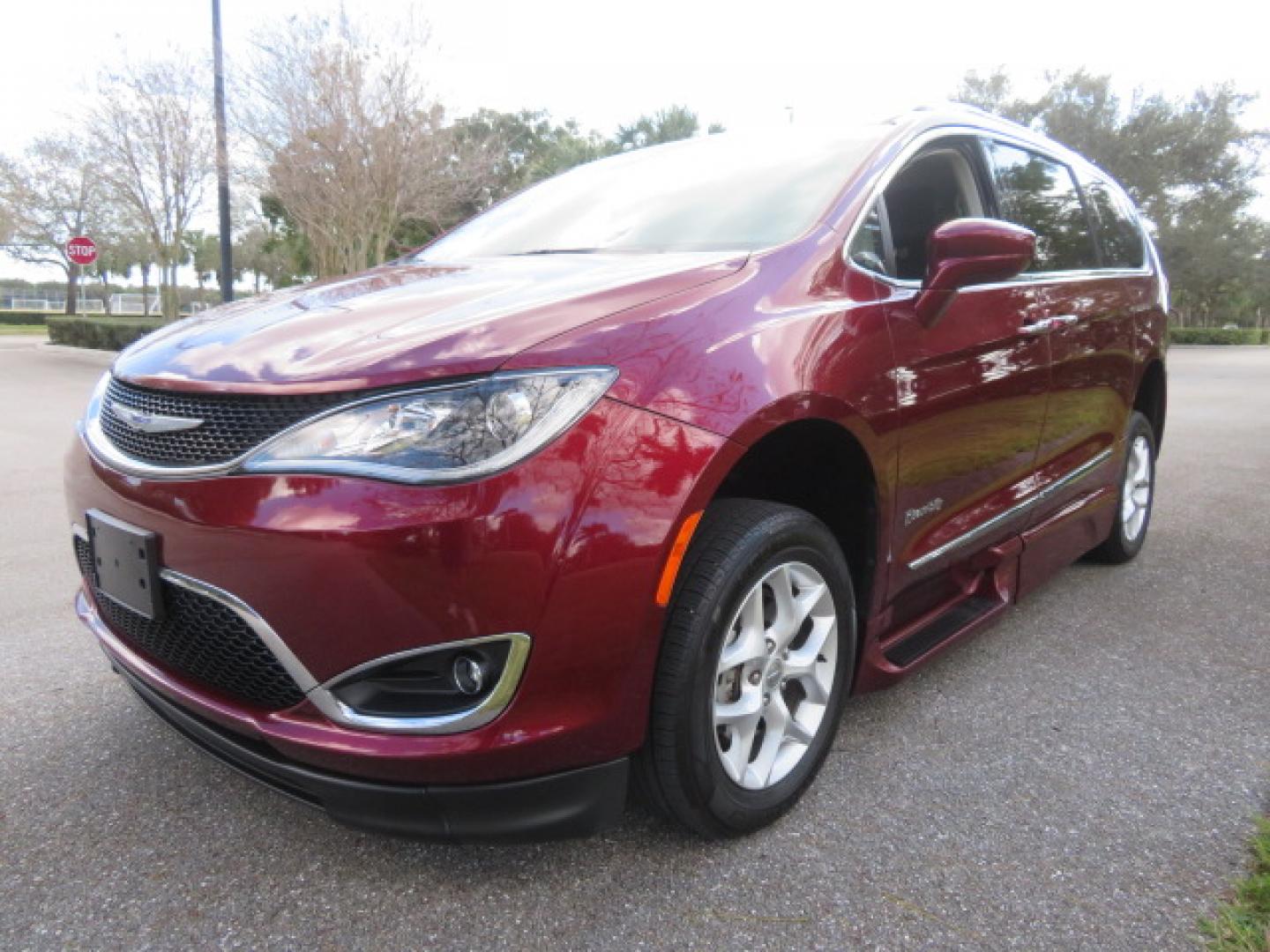 2020 /Black Chrysler Pacifica Touring-L Plus (2C4RC1EG7LR) with an 3.6L V6 DOHC 24V engine, 9A transmission, located at 4301 Oak Circle #19, Boca Raton, FL, 33431, (954) 561-2499, 26.388472, -80.084045 - You are looking at a Gorgeous Velvet Red Pearl 2020 Chrysler Pacifica Touring L Plus Braunability XT Power Foldout Side Entry Handicap Wheelchair Conversion Van with 48K Original Miles, Leather, Blu Ray Media Hubs with Rear Entertainment Screens, Active Noise Control, Heated Steering Wheel, Heated S - Photo#10