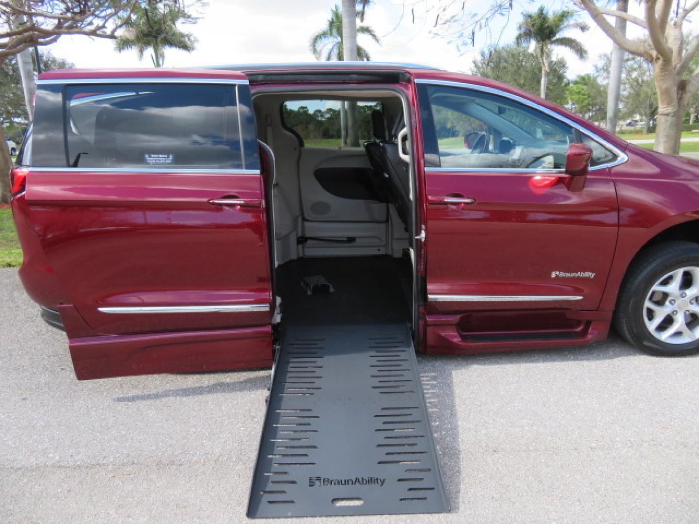 2020 /Black Chrysler Pacifica Touring-L Plus (2C4RC1EG7LR) with an 3.6L V6 DOHC 24V engine, 9A transmission, located at 4301 Oak Circle #19, Boca Raton, FL, 33431, (954) 561-2499, 26.388472, -80.084045 - You are looking at a Gorgeous Velvet Red Pearl 2020 Chrysler Pacifica Touring L Plus Braunability XT Power Foldout Side Entry Handicap Wheelchair Conversion Van with 48K Original Miles, Leather, Blu Ray Media Hubs with Rear Entertainment Screens, Active Noise Control, Heated Steering Wheel, Heated S - Photo#41