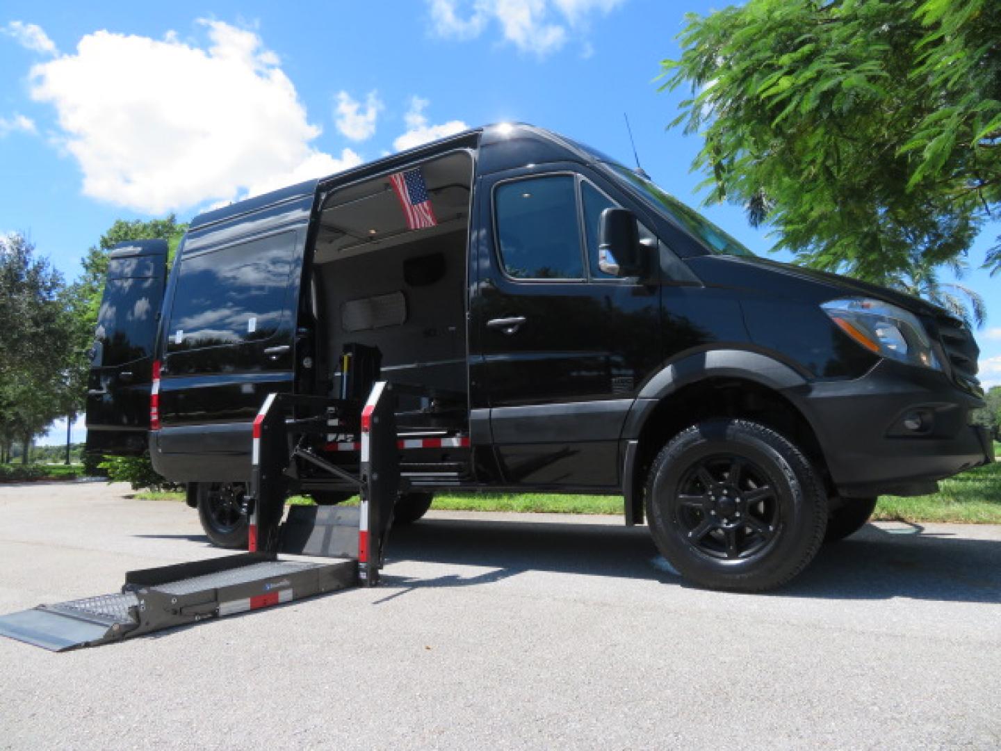 2017 Mercedes-Benz Sprinter 2500 Passenger Van 144-in. WB (WD4FE7CD2HP) with an 3.0L V6 DOHC 24V TURBO DIESEL engine, 7A transmission, located at 4301 Oak Circle #19, Boca Raton, FL, 33431, (954) 561-2499, 26.388861, -80.084038 - You are looking at a Gorgeous 2017 Mercedes Sprinter 2500 Diesel 4x4 High Roof Handicap Wheelchair Conversion Van with: Tourig Adventure Van Conversion, 16K Original Miles, Power Side Entry Braunability Millennium Series Wheelchair Lift, Remote Control Power Sliding Door, Q Straint Tie Downs in the - Photo#0