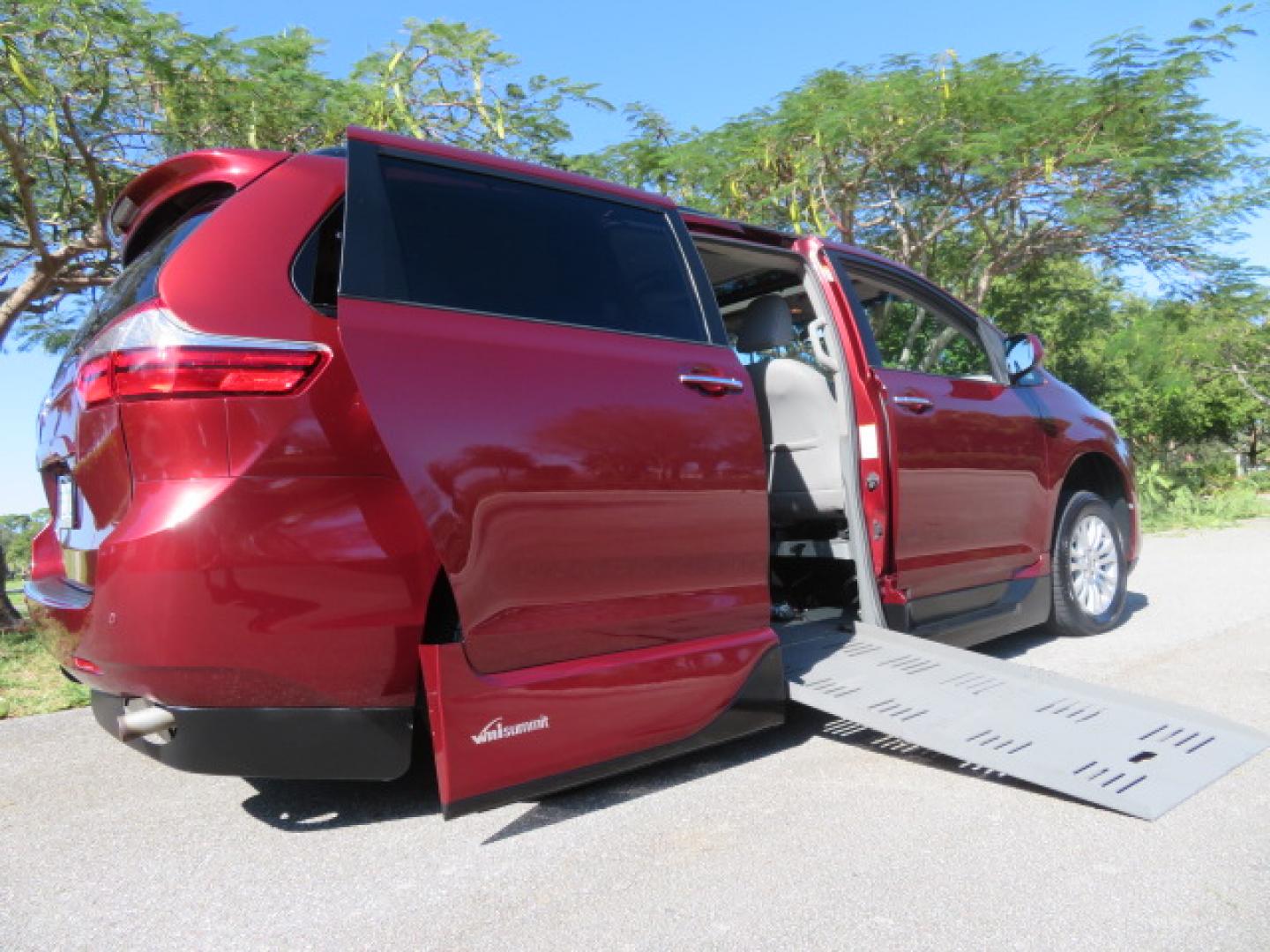 2017 Toyota Sienna Limited Premium 7-Passenger (5TDYZ3DC6HS) with an 3.5L V6 EFI DOHC 24V engine, 8A transmission, located at 4301 Oak Circle #19, Boca Raton, FL, 33431, (954) 561-2499, 26.388861, -80.084038 - You are looking at a Gorgeous 2017 Toyota Sienna XLE VMI Summit Handicap Wheelchair Conversion Van with Power Side Entry Foldout Ramp, Q-Straint Tie Down System with Retractors, Rear Entertainment Flat Screen TV, Back Up Camera, Quick Release Front Seats, Alloy Wheels, Dual Power Side Entry Doors, H - Photo#41