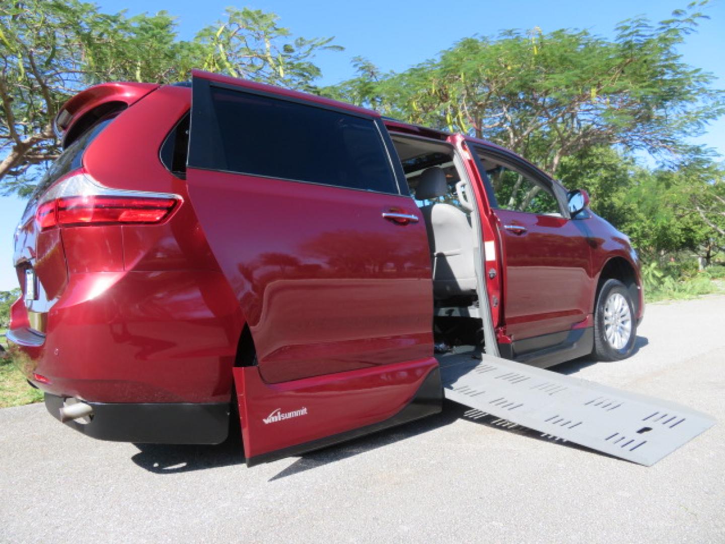 2017 Toyota Sienna Limited Premium 7-Passenger (5TDYZ3DC6HS) with an 3.5L V6 EFI DOHC 24V engine, 8A transmission, located at 4301 Oak Circle #19, Boca Raton, FL, 33431, (954) 561-2499, 26.388861, -80.084038 - You are looking at a Gorgeous 2017 Toyota Sienna XLE VMI Summit Handicap Wheelchair Conversion Van with Power Side Entry Foldout Ramp, Q-Straint Tie Down System with Retractors, Rear Entertainment Flat Screen TV, Back Up Camera, Quick Release Front Seats, Alloy Wheels, Dual Power Side Entry Doors, H - Photo#40