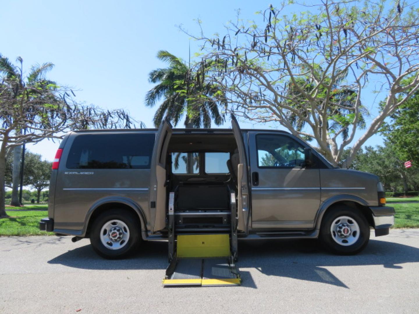 2021 Bronze Mist /Beige GMC Savana LS 2500 (1GJW7EF73M1) with an 6.6L V8 OHV 16V engine, 6A transmission, located at 4301 Oak Circle #19, Boca Raton, FL, 33431, (954) 561-2499, 26.388472, -80.084045 - Photo#1