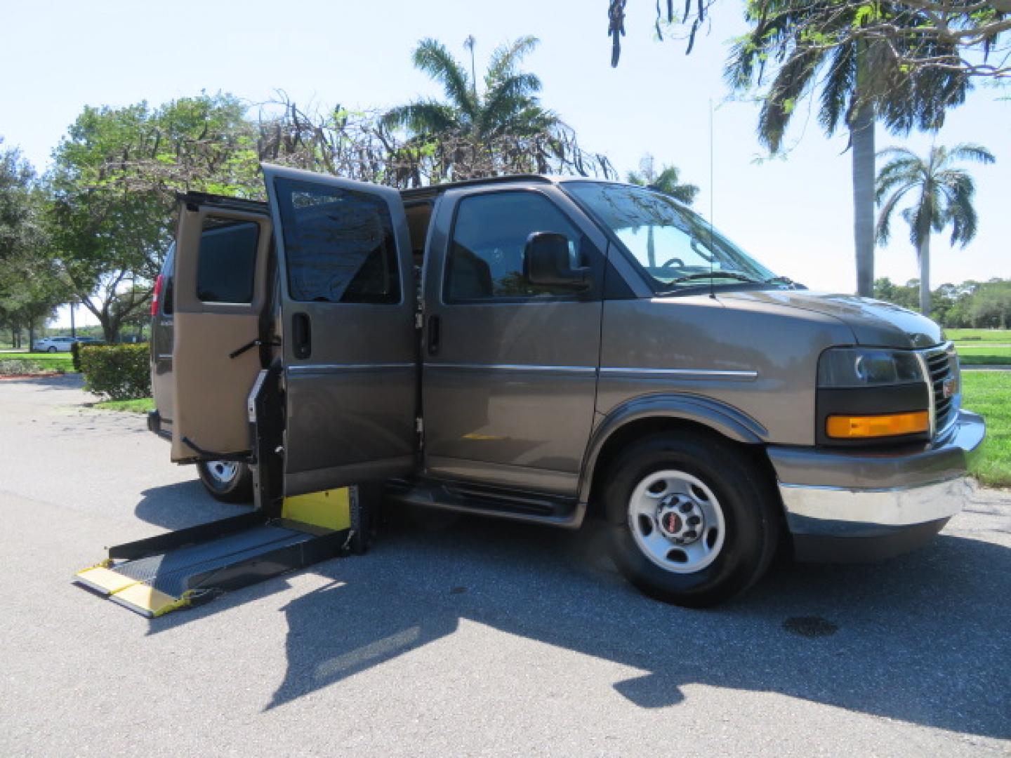 2021 Bronze Mist /Beige GMC Savana LS 2500 (1GJW7EF73M1) with an 6.6L V8 OHV 16V engine, 6A transmission, located at 4301 Oak Circle #19, Boca Raton, FL, 33431, (954) 561-2499, 26.388472, -80.084045 - Photo#46