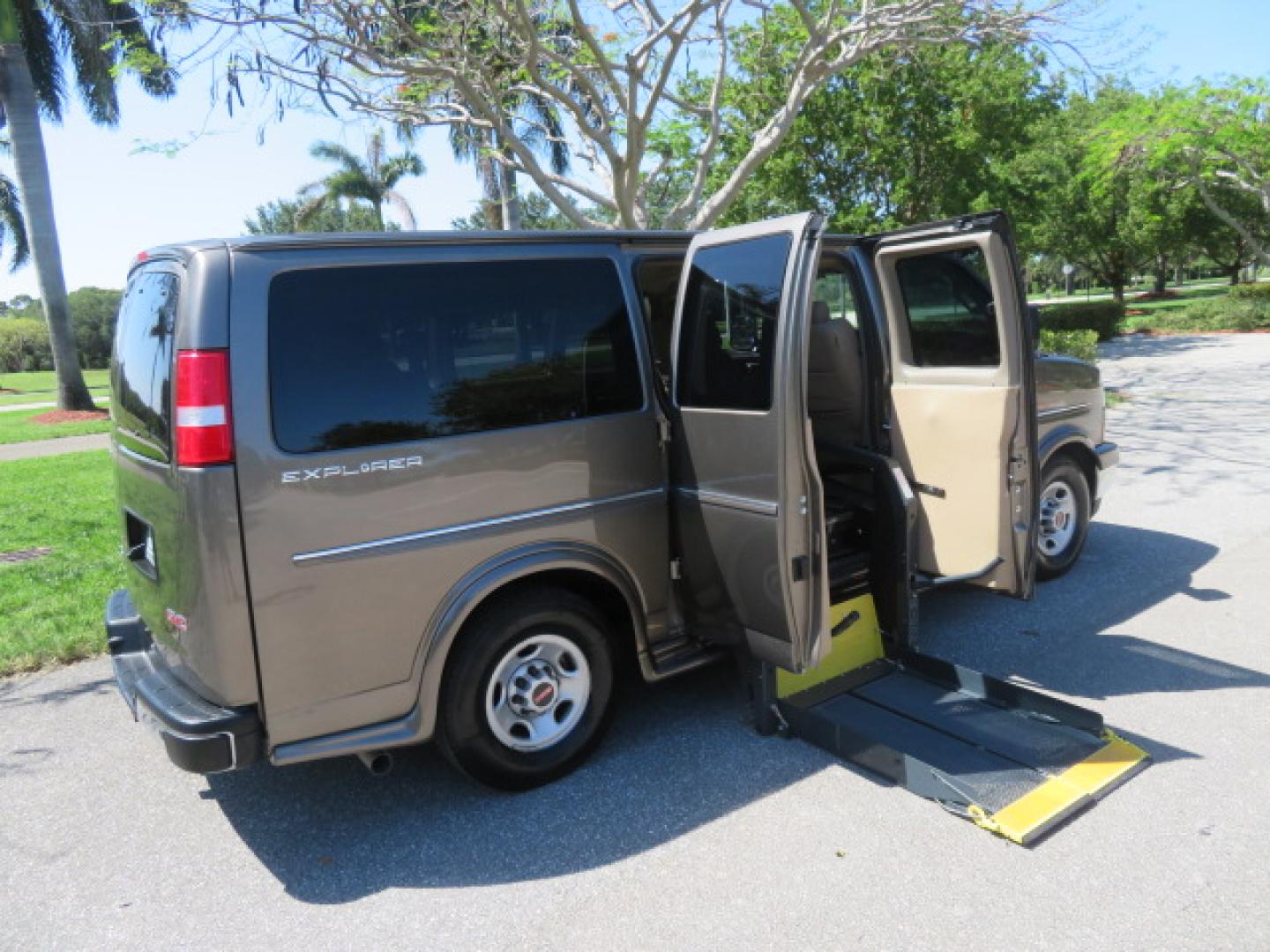 2021 Bronze Mist /Beige GMC Savana LS 2500 (1GJW7EF73M1) with an 6.6L V8 OHV 16V engine, 6A transmission, located at 4301 Oak Circle #19, Boca Raton, FL, 33431, (954) 561-2499, 26.388472, -80.084045 - Photo#2