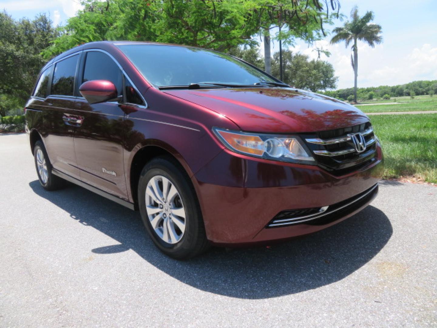 2016 Red /Beige Honda Odyssey EX-L (5FNRL5H62GB) with an 3.5L V6 SOHC 24V engine, 6A transmission, located at 4301 Oak Circle #19, Boca Raton, FL, 33431, (954) 561-2499, 26.388472, -80.084045 - 2016 Honda Odyssey EXL with Navigation with 29K Original Miles Braunability Handicap Wheelchair Conversion Van Rear Entry Conversion. Gorgeous Low Mileage Florida Van Fully Loaded With Every Option Including: Remote Keyless Entry, Push Button Start, Beautiful Beige Leather Interior, Tech Package, Na - Photo#15