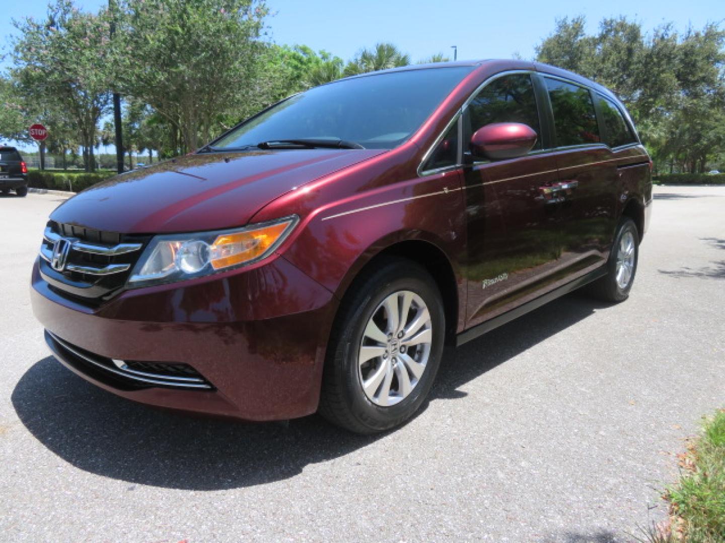 2016 Red /Beige Honda Odyssey EX-L (5FNRL5H62GB) with an 3.5L V6 SOHC 24V engine, 6A transmission, located at 4301 Oak Circle #19, Boca Raton, FL, 33431, (954) 561-2499, 26.388472, -80.084045 - 2016 Honda Odyssey EXL with Navigation with 29K Original Miles Braunability Handicap Wheelchair Conversion Van Rear Entry Conversion. Gorgeous Low Mileage Florida Van Fully Loaded With Every Option Including: Remote Keyless Entry, Push Button Start, Beautiful Beige Leather Interior, Tech Package, Na - Photo#17