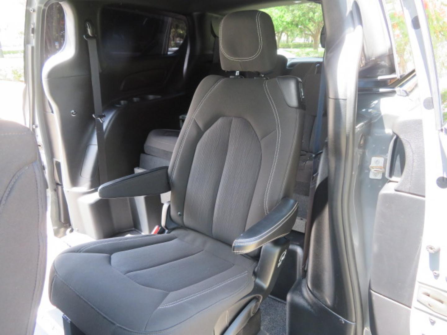 2021 Ceramic Gray /Black Chrysler Pacifica Touring Plus (2C4RC1FG3MR) with an 3.6L V6 DOHC 24V engine, 9A transmission, located at 4301 Oak Circle #19, Boca Raton, FL, 33431, (954) 561-2499, 26.388472, -80.084045 - You are looking at a Gorgeous 2021 Chrysler Pacifica Touring S Sport RollX Power In Floor Side Entry Handicap Wheelchair Conversion Van with Super Low 39K Original Miles, Exterior Color: Ceramic Gray Clear–Coat Exterior Paint Interior Color: Black / Black / Black Interior Colors Interior: Premium - Photo#52