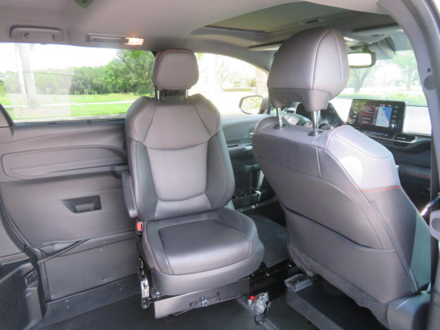 2024 Black /Black Toyota Sienna XSE 7-Passenger (5TDDRKEC4RS) with an 2.5L L4 DOHC 16V HYBRID engine, CVT transmission, located at 4301 Oak Circle #19, Boca Raton, FL, 33431, (954) 561-2499, 26.388472, -80.084045 - You are looking at a stunning 2024 Toyota Sienna XSE Sport Handicap Wheelchair Conversion Van Braunability XT with 14K Miles with Transfer and Hand Controls. Beautiful Black on Black Color Combo with Side Entry Braun Conversion. Clean Carfax, Clean Autocheck, and Clean Title. No issues and No Storie - Photo#46