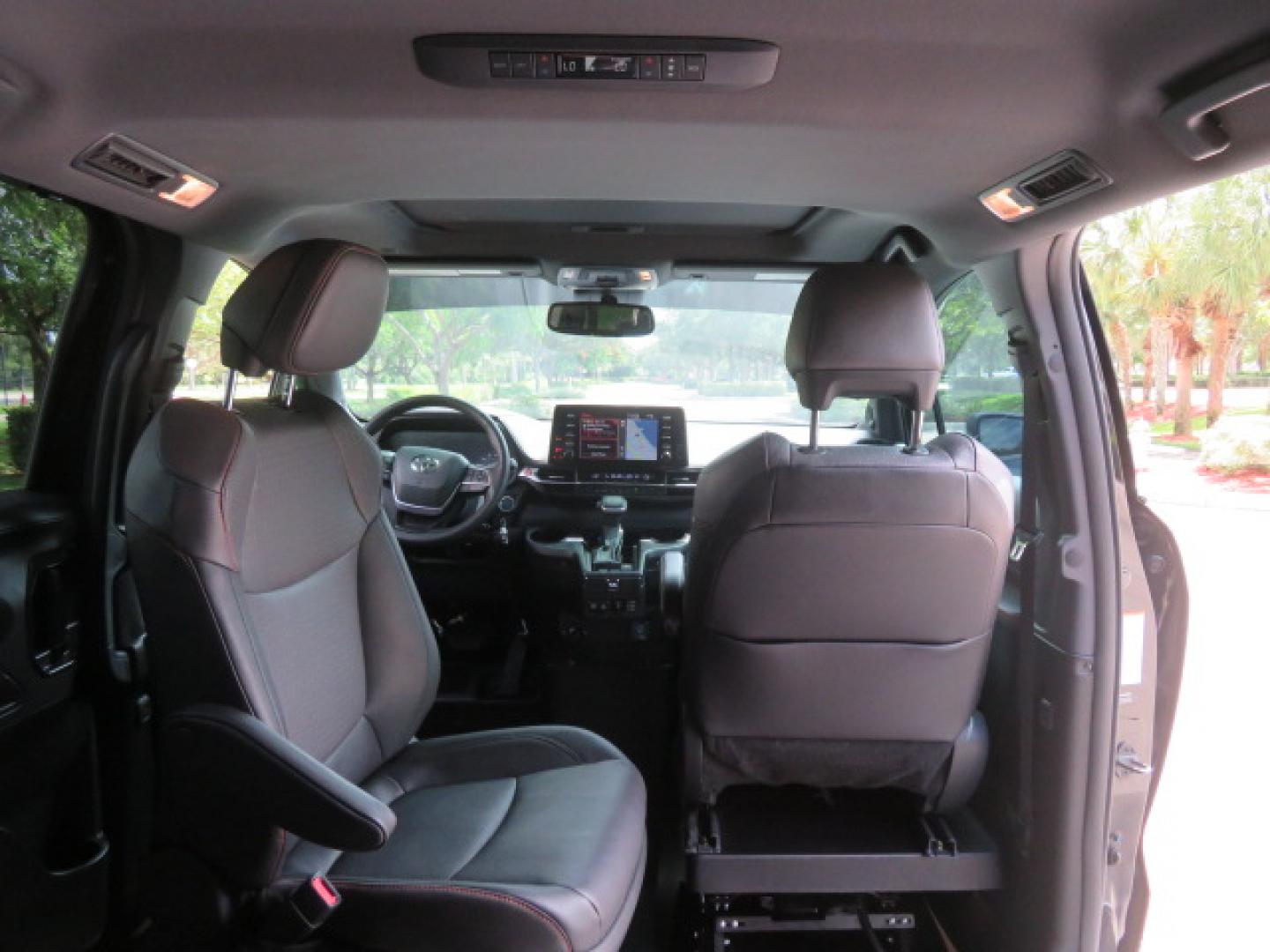 2024 Black /Black Toyota Sienna XSE 7-Passenger (5TDDRKEC4RS) with an 2.5L L4 DOHC 16V HYBRID engine, CVT transmission, located at 4301 Oak Circle #19, Boca Raton, FL, 33431, (954) 561-2499, 26.388472, -80.084045 - You are looking at a stunning 2024 Toyota Sienna XSE Sport Handicap Wheelchair Conversion Van Braunability XT with 14K Miles with Transfer and Hand Controls. Beautiful Black on Black Color Combo with Side Entry Braun Conversion. Clean Carfax, Clean Autocheck, and Clean Title. No issues and No Storie - Photo#54