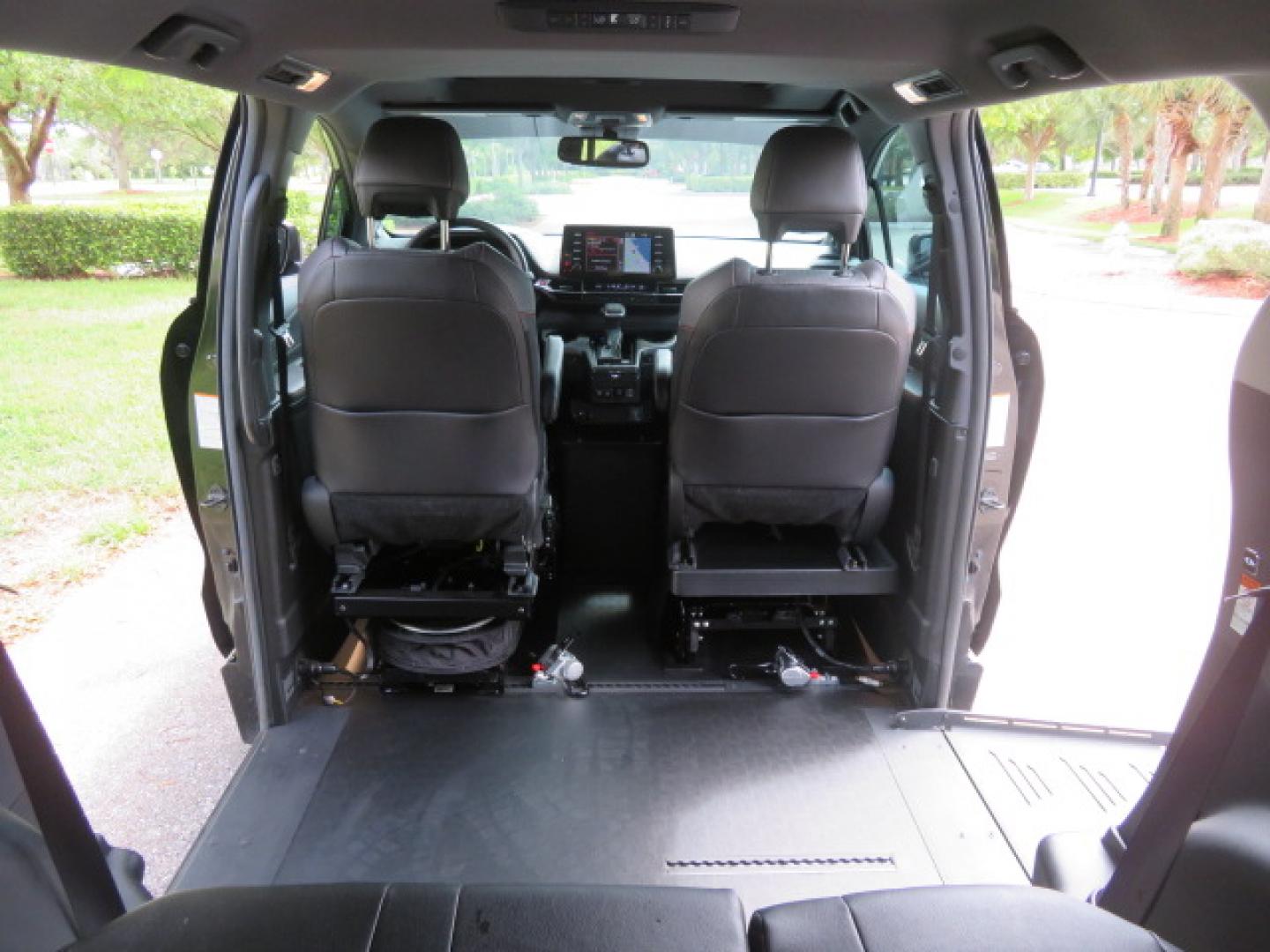 2024 Black /Black Toyota Sienna XSE 7-Passenger (5TDDRKEC4RS) with an 2.5L L4 DOHC 16V HYBRID engine, CVT transmission, located at 4301 Oak Circle #19, Boca Raton, FL, 33431, (954) 561-2499, 26.388472, -80.084045 - You are looking at a stunning 2024 Toyota Sienna XSE Sport Handicap Wheelchair Conversion Van Braunability XT with 14K Miles with Transfer and Hand Controls. Beautiful Black on Black Color Combo with Side Entry Braun Conversion. Clean Carfax, Clean Autocheck, and Clean Title. No issues and No Storie - Photo#83
