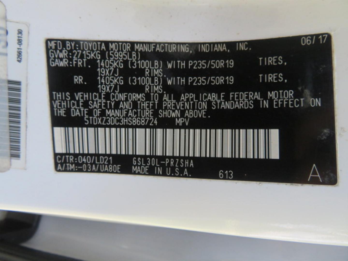 2017 White /Black Toyota Sienna SE 8-Passenger (5TDXZ3DC3HS) with an 3.5L V6 EFI DOHC 24V engine, 8A transmission, located at 4301 Oak Circle #19, Boca Raton, FL, 33431, (954) 561-2499, 26.388472, -80.084045 - You are looking at Gorgeous Low Mileage 2017 Toyota Sienna SE Sport Handicap Van Wheelchair Van VMI Conversion Van with 42K Original Miles, Power Side Entry Ramp with Kneeling Van Function, Q Straint Tie Down System. Quick Release Front Seats, Floor with L Tracks, Black Leather Interior, Premium Sou - Photo#37