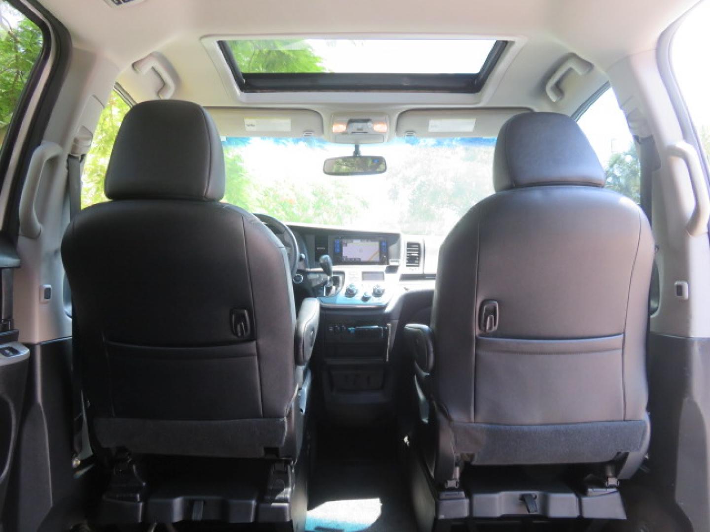 2017 White /Black Toyota Sienna SE 8-Passenger (5TDXZ3DC3HS) with an 3.5L V6 EFI DOHC 24V engine, 8A transmission, located at 4301 Oak Circle #19, Boca Raton, FL, 33431, (954) 561-2499, 26.388472, -80.084045 - You are looking at Gorgeous Low Mileage 2017 Toyota Sienna SE Sport Handicap Van Wheelchair Van VMI Conversion Van with 42K Original Miles, Power Side Entry Ramp with Kneeling Van Function, Q Straint Tie Down System. Quick Release Front Seats, Floor with L Tracks, Black Leather Interior, Premium Sou - Photo#48