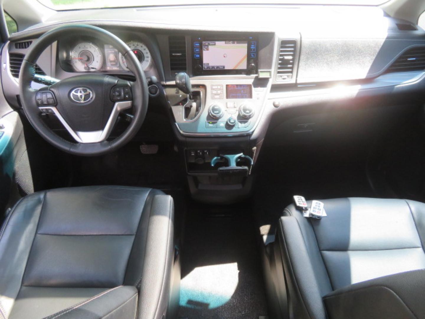 2017 White /Black Toyota Sienna SE 8-Passenger (5TDXZ3DC3HS) with an 3.5L V6 EFI DOHC 24V engine, 8A transmission, located at 4301 Oak Circle #19, Boca Raton, FL, 33431, (954) 561-2499, 26.388472, -80.084045 - You are looking at Gorgeous Low Mileage 2017 Toyota Sienna SE Sport Handicap Van Wheelchair Van VMI Conversion Van with 42K Original Miles, Power Side Entry Ramp with Kneeling Van Function, Q Straint Tie Down System. Quick Release Front Seats, Floor with L Tracks, Black Leather Interior, Premium Sou - Photo#49