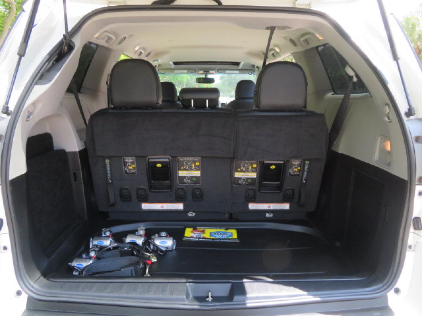 2017 White /Black Toyota Sienna SE 8-Passenger (5TDXZ3DC3HS) with an 3.5L V6 EFI DOHC 24V engine, 8A transmission, located at 4301 Oak Circle #19, Boca Raton, FL, 33431, (954) 561-2499, 26.388472, -80.084045 - You are looking at Gorgeous Low Mileage 2017 Toyota Sienna SE Sport Handicap Van Wheelchair Van VMI Conversion Van with 42K Original Miles, Power Side Entry Ramp with Kneeling Van Function, Q Straint Tie Down System. Quick Release Front Seats, Floor with L Tracks, Black Leather Interior, Premium Sou - Photo#69