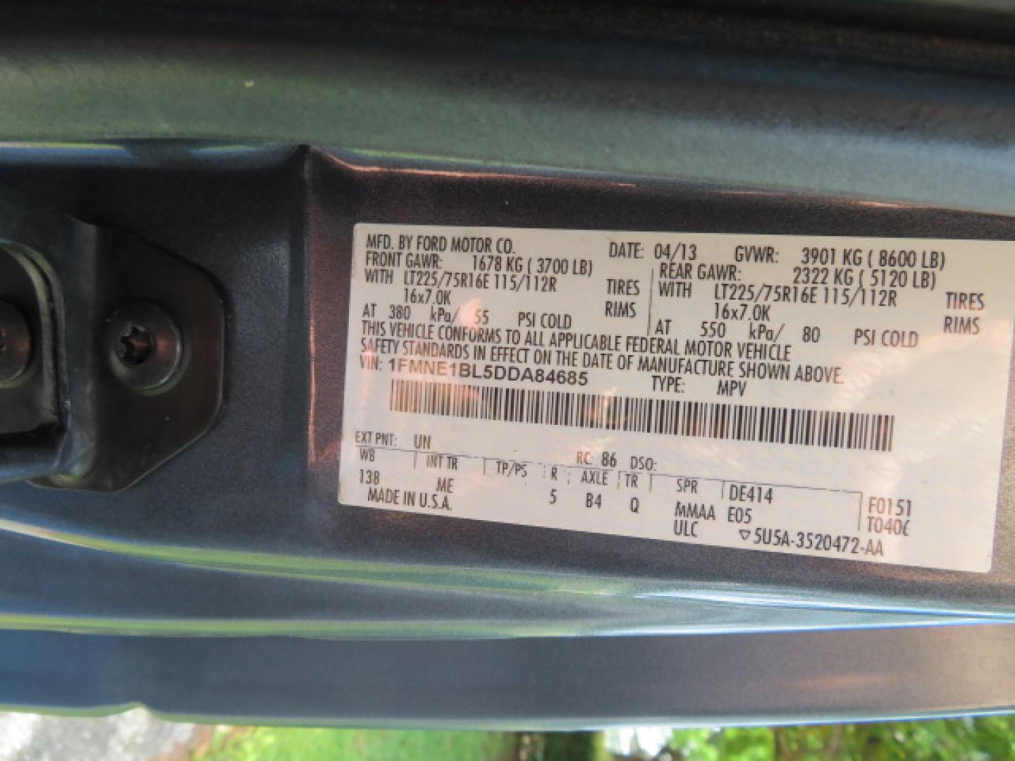 2013 Ford E-Series Wagon E-150 XLT (1FMNE1BL5DD) with an 5.4L V8 SOHC 16V FFV engine, 4-Speed Automatic transmission, located at 4301 Oak Circle #19, Boca Raton, FL, 33431, (954) 561-2499, 26.388472, -80.084045 - You are looking at a Stunning 2013 Ford Econoline XLT NorCal Plus Handicap Wheelchair Conversion Van with 42K Original Miles, 6 Inch Fully Lowered Floor, Remote Control Power Side Entry Doors, In Floor Tie Down System, Quick Release Front Seat, Braun UVL Power Side Entry Wheelchair Lift, EZ Lock, Pa - Photo#81