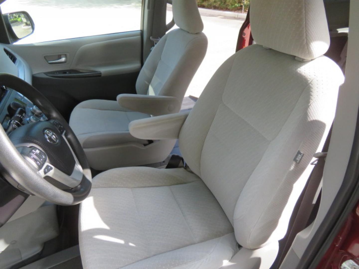 2020 Red /Gray Toyota Sienna LE 8-Passenger (5TDKZ3DC9LS) with an 3.5L V6 EFI DOHC 24V engine, 8A transmission, located at 4301 Oak Circle #19, Boca Raton, FL, 33431, (954) 561-2499, 26.388472, -80.084045 - Photo#57