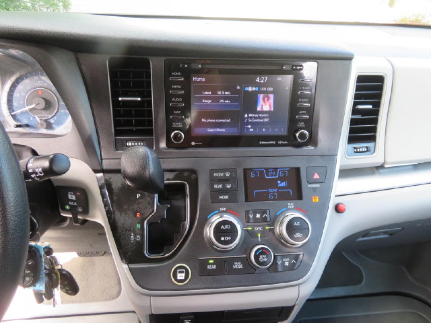 2020 Red /Gray Toyota Sienna LE 8-Passenger (5TDKZ3DC9LS) with an 3.5L V6 EFI DOHC 24V engine, 8A transmission, located at 4301 Oak Circle #19, Boca Raton, FL, 33431, (954) 561-2499, 26.388472, -80.084045 - Photo#61