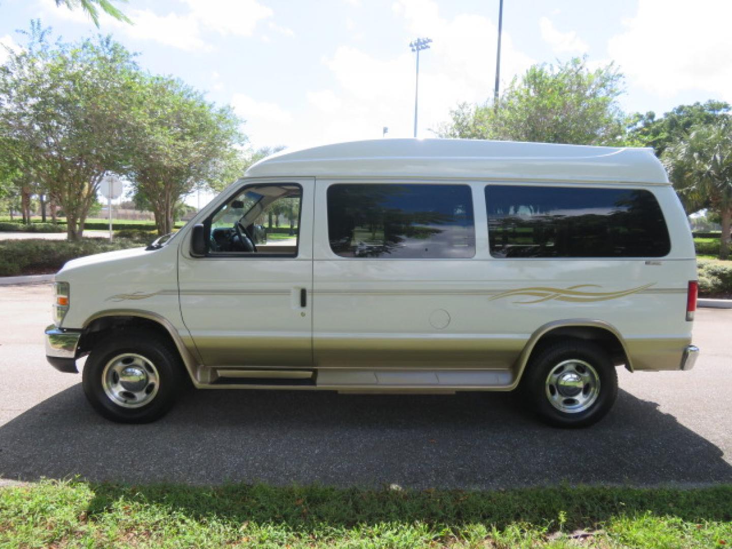 2014 White /Tan Ford E-Series Van E-150 (1FTNE1EL8ED) with an 5.4L V8 SOHC 16V FFV engine, 4-Speed Automatic transmission, located at 4301 Oak Circle #19, Boca Raton, FL, 33431, (954) 561-2499, 26.388472, -80.084045 - 2014 Ford E-Series Van E-150 Handicap Wheelchair Conversion Van 38K Original Miles Gorgeous Power Doors Transfer Seat Braun UVL - Photo#20