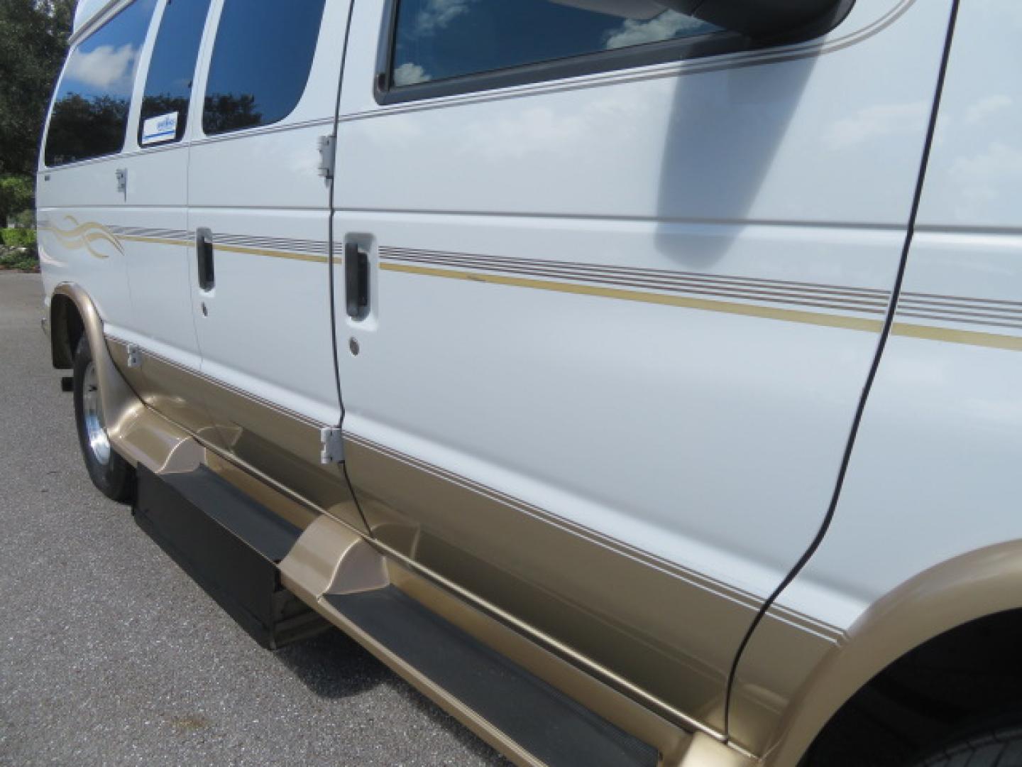 2014 White /Tan Ford E-Series Van E-150 (1FTNE1EL8ED) with an 5.4L V8 SOHC 16V FFV engine, 4-Speed Automatic transmission, located at 4301 Oak Circle #19, Boca Raton, FL, 33431, (954) 561-2499, 26.388472, -80.084045 - 2014 Ford E-Series Van E-150 Handicap Wheelchair Conversion Van 38K Original Miles Gorgeous Power Doors Transfer Seat Braun UVL - Photo#27