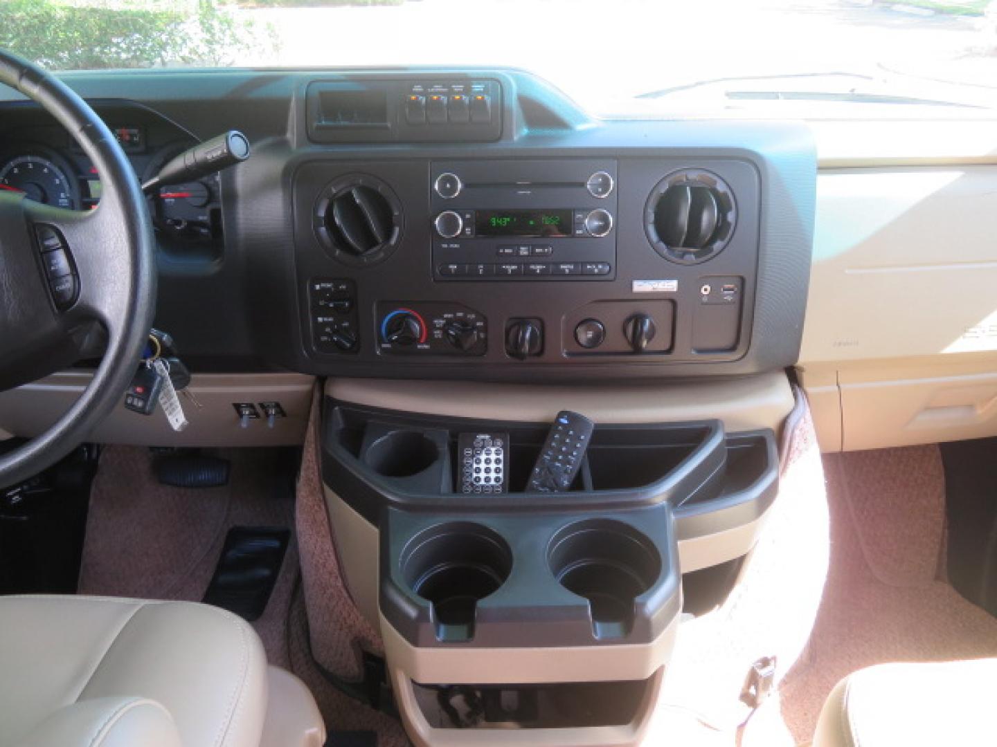 2014 White /Tan Ford E-Series Van E-150 (1FTNE1EL8ED) with an 5.4L V8 SOHC 16V FFV engine, 4-Speed Automatic transmission, located at 4301 Oak Circle #19, Boca Raton, FL, 33431, (954) 561-2499, 26.388472, -80.084045 - 2014 Ford E-Series Van E-150 Handicap Wheelchair Conversion Van 38K Original Miles Gorgeous Power Doors Transfer Seat Braun UVL - Photo#53