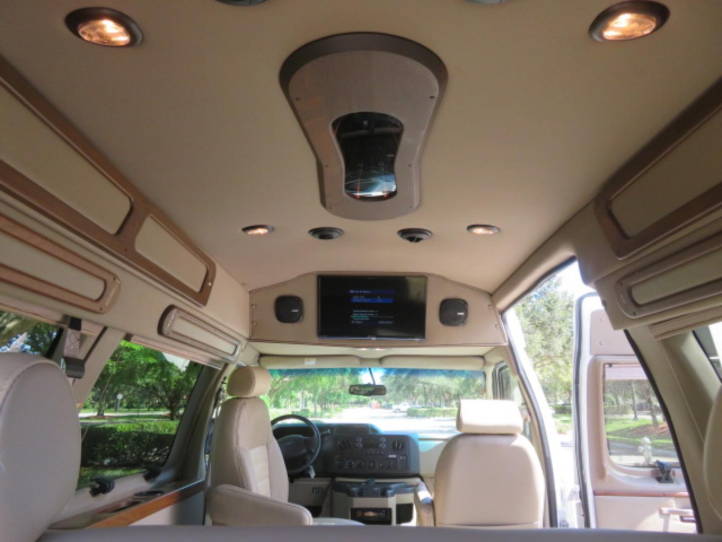 2014 White /Tan Ford E-Series Van E-150 (1FTNE1EL8ED) with an 5.4L V8 SOHC 16V FFV engine, 4-Speed Automatic transmission, located at 4301 Oak Circle #19, Boca Raton, FL, 33431, (954) 561-2499, 26.388472, -80.084045 - 2014 Ford E-Series Van E-150 Handicap Wheelchair Conversion Van 38K Original Miles Gorgeous Power Doors Transfer Seat Braun UVL - Photo#77
