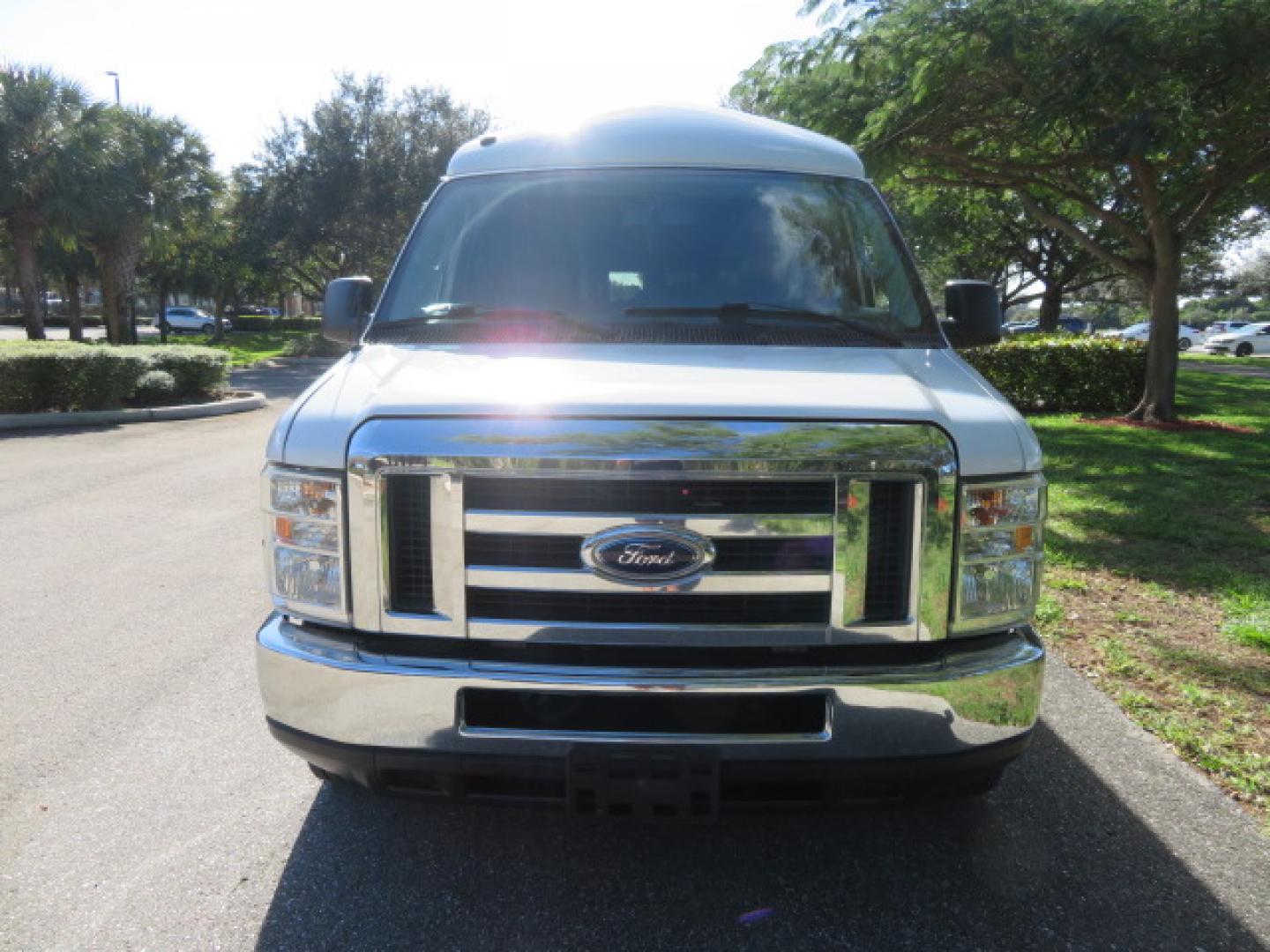 2013 White /Gray Ford E-Series Van E-150 (1FTNE1EL8DD) with an 5.4L V8 SOHC 16V FFV engine, 4-Speed Automatic transmission, located at 4301 Oak Circle #19, Boca Raton, FL, 33431, (954) 561-2499, 26.388472, -80.084045 - You are looking at a Gorgeous 2013 Ford Econoline High Top Rear Entry High Top Handicap Wheelchair Conversion van Tuscany VMI with 35K Original Miles, Ricon S Series 600LB Power Rear Entry Wheelchair Lift, , Q Straint Tie Downs Included, Room for 2 Wheelchairs, Hard Rubber Flooring, Window Shades, A - Photo#11