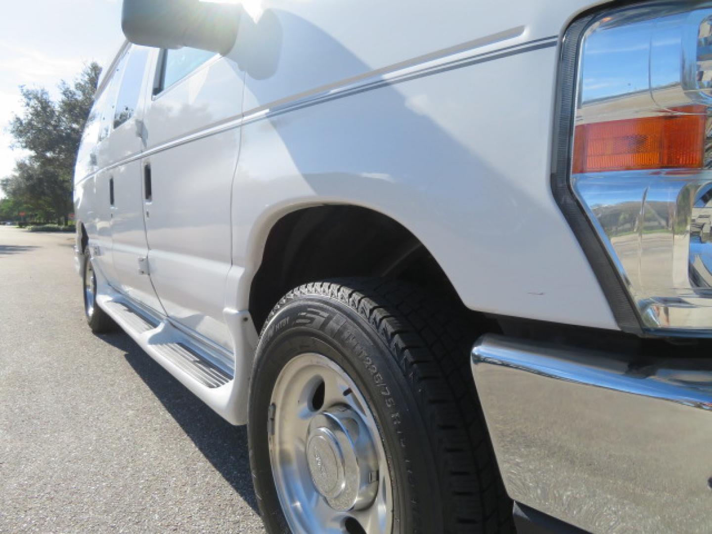 2013 White /Gray Ford E-Series Van E-150 (1FTNE1EL8DD) with an 5.4L V8 SOHC 16V FFV engine, 4-Speed Automatic transmission, located at 4301 Oak Circle #19, Boca Raton, FL, 33431, (954) 561-2499, 26.388472, -80.084045 - You are looking at a Gorgeous 2013 Ford Econoline High Top Rear Entry High Top Handicap Wheelchair Conversion van Tuscany VMI with 35K Original Miles, Ricon S Series 600LB Power Rear Entry Wheelchair Lift, , Q Straint Tie Downs Included, Room for 2 Wheelchairs, Hard Rubber Flooring, Window Shades, A - Photo#30