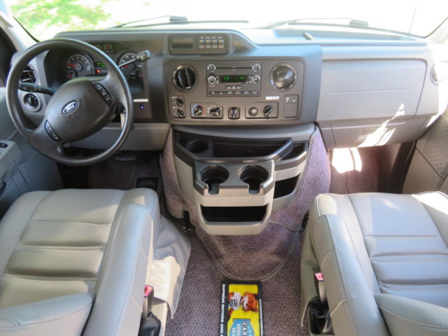 2013 White /Gray Ford E-Series Van E-150 (1FTNE1EL8DD) with an 5.4L V8 SOHC 16V FFV engine, 4-Speed Automatic transmission, located at 4301 Oak Circle #19, Boca Raton, FL, 33431, (954) 561-2499, 26.388472, -80.084045 - You are looking at a Gorgeous 2013 Ford Econoline High Top Rear Entry High Top Handicap Wheelchair Conversion van Tuscany VMI with 35K Original Miles, Ricon S Series 600LB Power Rear Entry Wheelchair Lift, , Q Straint Tie Downs Included, Room for 2 Wheelchairs, Hard Rubber Flooring, Window Shades, A - Photo#62