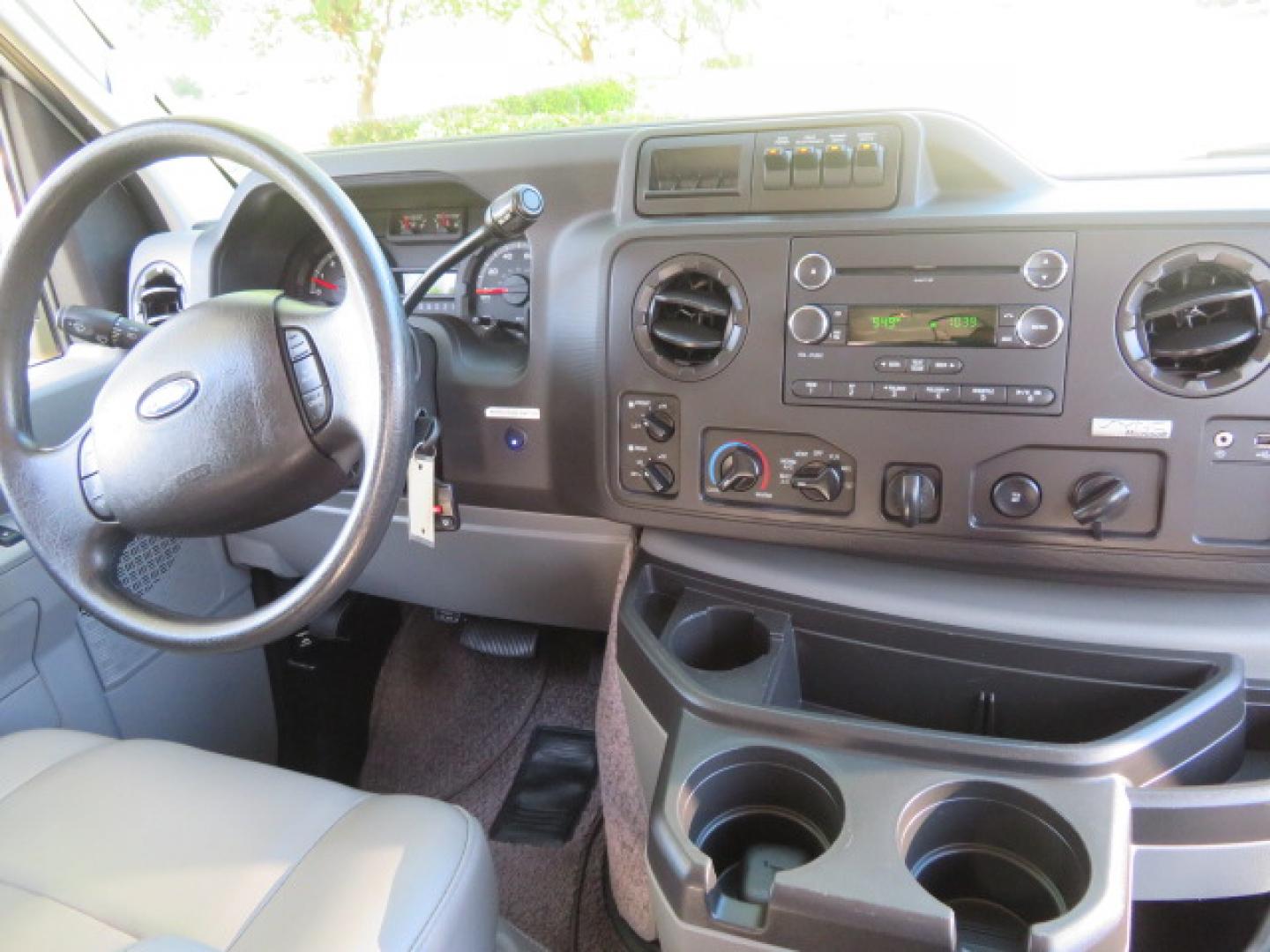 2013 White /Gray Ford E-Series Van E-150 (1FTNE1EL8DD) with an 5.4L V8 SOHC 16V FFV engine, 4-Speed Automatic transmission, located at 4301 Oak Circle #19, Boca Raton, FL, 33431, (954) 561-2499, 26.388472, -80.084045 - You are looking at a Gorgeous 2013 Ford Econoline High Top Rear Entry High Top Handicap Wheelchair Conversion van Tuscany VMI with 35K Original Miles, Ricon S Series 600LB Power Rear Entry Wheelchair Lift, , Q Straint Tie Downs Included, Room for 2 Wheelchairs, Hard Rubber Flooring, Window Shades, A - Photo#72