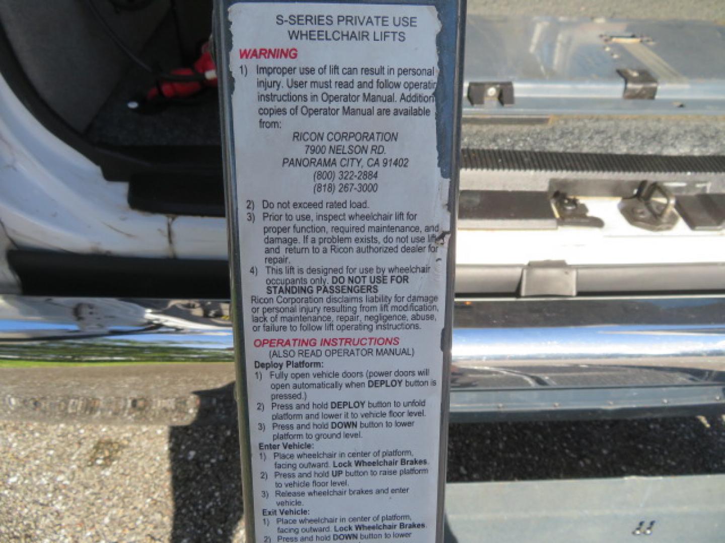 2013 White /Gray Ford E-Series Van E-150 (1FTNE1EL8DD) with an 5.4L V8 SOHC 16V FFV engine, 4-Speed Automatic transmission, located at 4301 Oak Circle #19, Boca Raton, FL, 33431, (954) 561-2499, 26.388472, -80.084045 - You are looking at a Gorgeous 2013 Ford Econoline High Top Rear Entry High Top Handicap Wheelchair Conversion van Tuscany VMI with 35K Original Miles, Ricon S Series 600LB Power Rear Entry Wheelchair Lift, , Q Straint Tie Downs Included, Room for 2 Wheelchairs, Hard Rubber Flooring, Window Shades, A - Photo#76