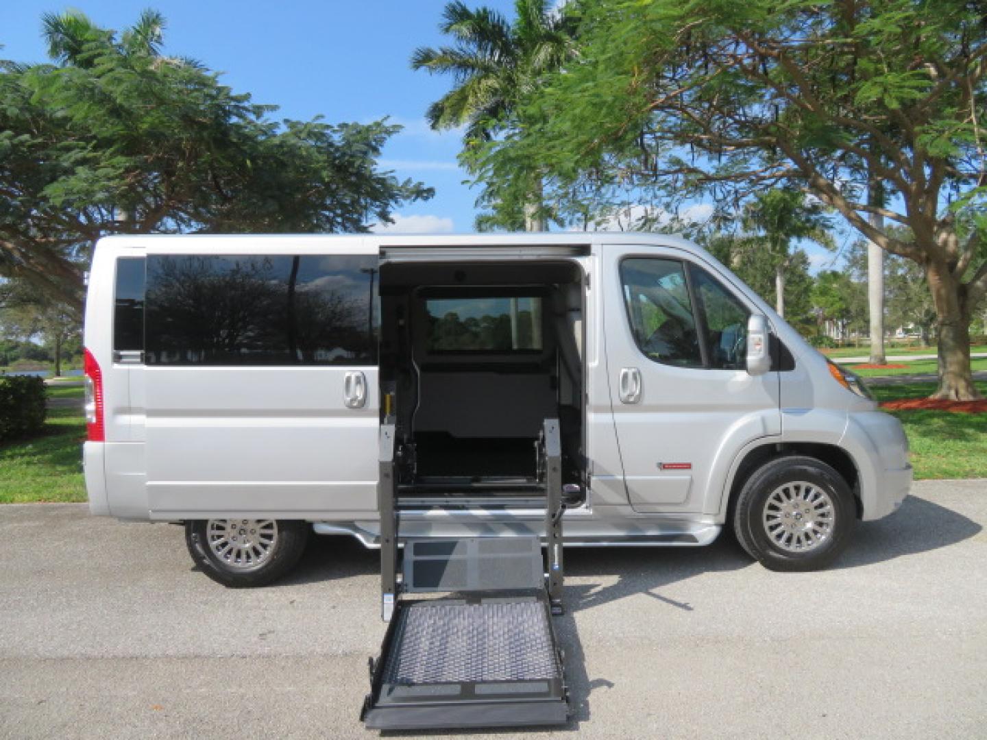 2022 Silver /Greay RAM Promaster 1500 Low Roof 136-in. WB (3C6LRVAG2NE) with an 3.6L V6 engine, 6A transmission, located at 4301 Oak Circle #19, Boca Raton, FL, 33431, (954) 561-2499, 26.388472, -80.084045 - You are looking at a Gorgeous 2022 Ram Promaster Tempest X Handicap Wheelchair Conversion Van with 12K Original Miles, Lowered Floor, Dual Side Entry Doors, Brand New 2025 750lb Braunability Wheelchair Lift, 4 Passenger Rear Power Bench Seat/Bed, Rear Sunroof, Tie Down Pods, Extra Belt, Heated Front - Photo#43