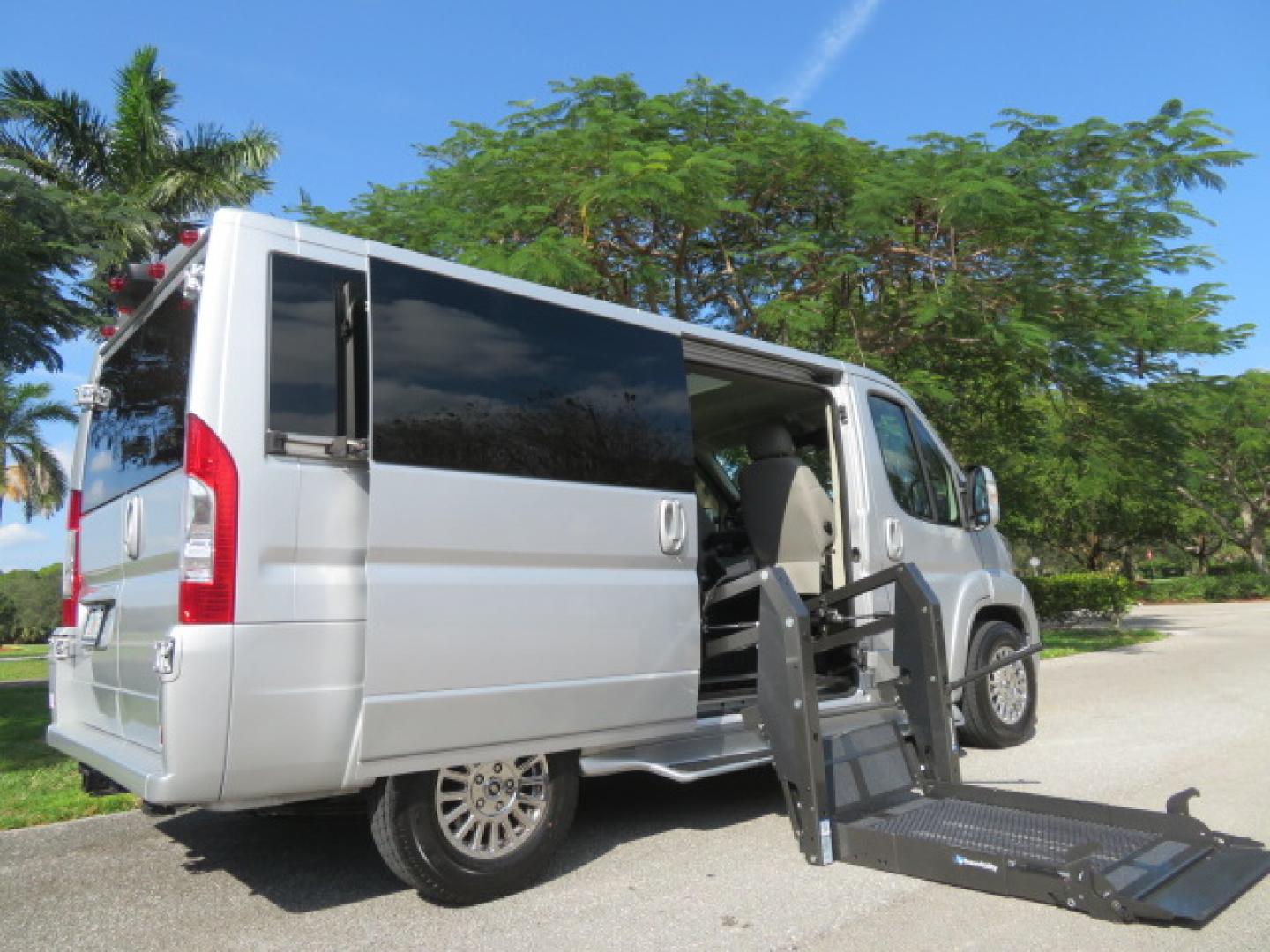 2022 Silver /Greay RAM Promaster 1500 Low Roof 136-in. WB (3C6LRVAG2NE) with an 3.6L V6 engine, 6A transmission, located at 4301 Oak Circle #19, Boca Raton, FL, 33431, (954) 561-2499, 26.388472, -80.084045 - You are looking at a Gorgeous 2022 Ram Promaster Tempest X Handicap Wheelchair Conversion Van with 12K Original Miles, Lowered Floor, Dual Side Entry Doors, Brand New 2025 750lb Braunability Wheelchair Lift, 4 Passenger Rear Power Bench Seat/Bed, Rear Sunroof, Tie Down Pods, Extra Belt, Heated Front - Photo#2