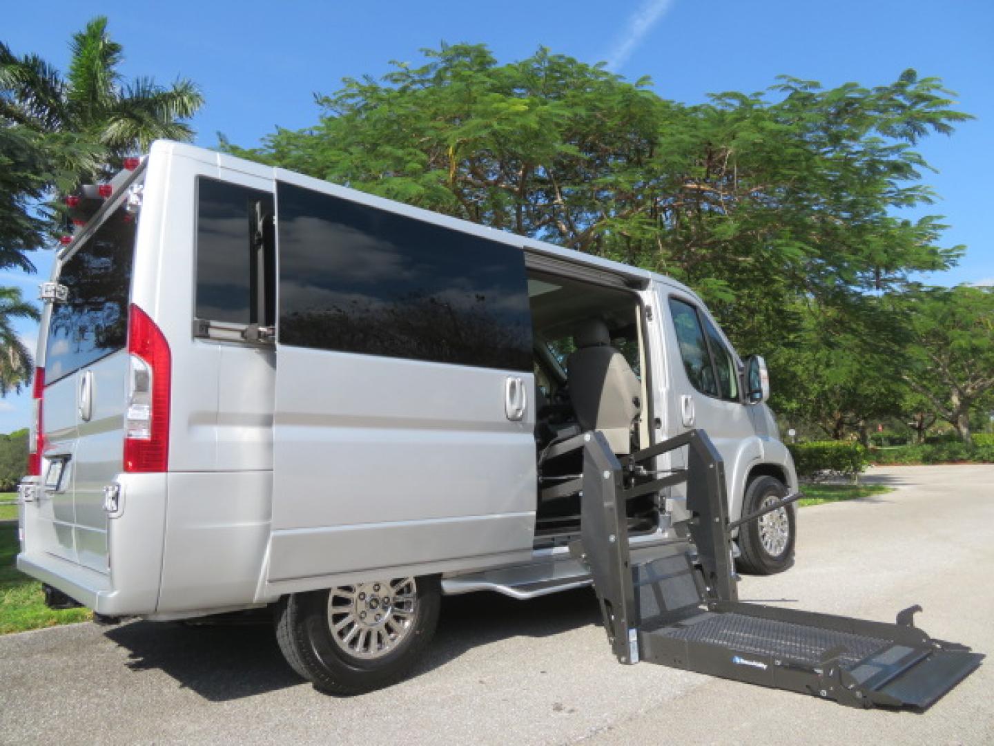 2022 Silver /Greay RAM Promaster 1500 Low Roof 136-in. WB (3C6LRVAG2NE) with an 3.6L V6 engine, 6A transmission, located at 4301 Oak Circle #19, Boca Raton, FL, 33431, (954) 561-2499, 26.388472, -80.084045 - You are looking at a Gorgeous 2022 Ram Promaster Tempest X Handicap Wheelchair Conversion Van with 12K Original Miles, Lowered Floor, Dual Side Entry Doors, Brand New 2025 750lb Braunability Wheelchair Lift, 4 Passenger Rear Power Bench Seat/Bed, Rear Sunroof, Tie Down Pods, Extra Belt, Heated Front - Photo#48