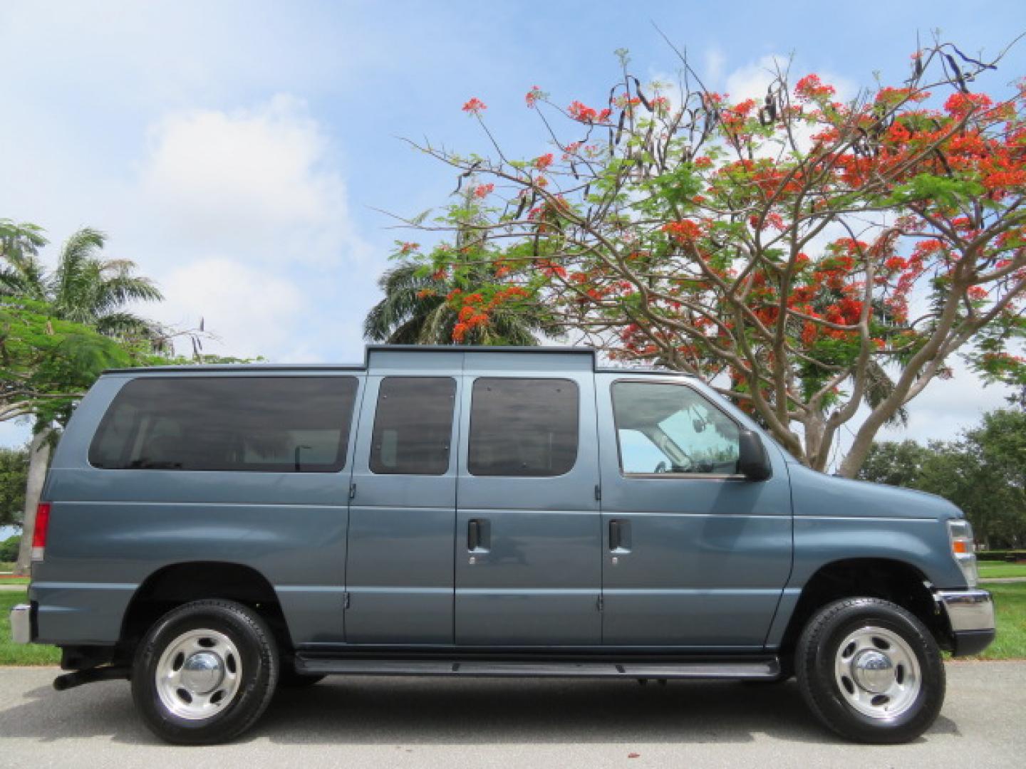 2014 Northsky Blue /Gray Ford E-Series Wagon E-150 XLT (1FMNE1BL1ED) with an 5.4L V8 SOHC 16V FFV engine, 4-Speed Automatic transmission, located at 4301 Oak Circle #19, Boca Raton, FL, 33431, (954) 561-2499, 26.388472, -80.084045 - You are looking at a Stunning 2014 Ford Econoline NorCal Max Handicap Wheelchair Conversion Van with 53K Original Miles, 9 Inch Fully Lowered Floor, Remote Control Power Side Entry Doors, Raised Side Entry Doors, Q Straint Tie Down System with Ratchet Straps, Quick Release Front Seats, VMI 600LB Sid - Photo#5