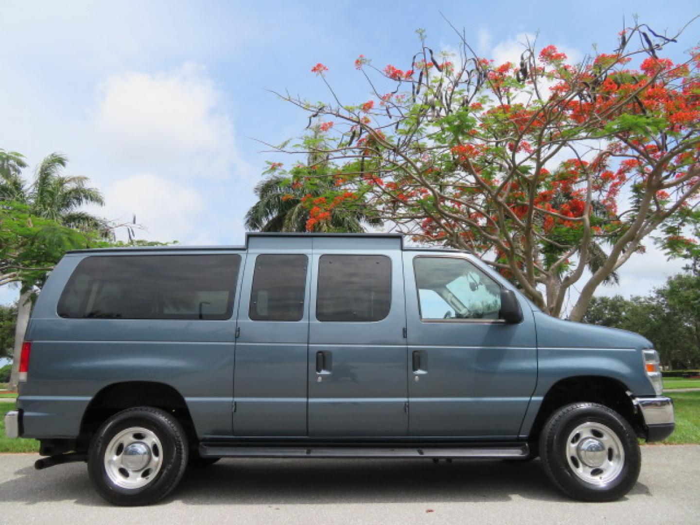 2014 Northsky Blue /Gray Ford E-Series Wagon E-150 XLT (1FMNE1BL1ED) with an 5.4L V8 SOHC 16V FFV engine, 4-Speed Automatic transmission, located at 4301 Oak Circle #19, Boca Raton, FL, 33431, (954) 561-2499, 26.388472, -80.084045 - You are looking at a Stunning 2014 Ford Econoline NorCal Max Handicap Wheelchair Conversion Van with 53K Original Miles, 9 Inch Fully Lowered Floor, Remote Control Power Side Entry Doors, Raised Side Entry Doors, Q Straint Tie Down System with Ratchet Straps, Quick Release Front Seats, VMI 600LB Sid - Photo#6