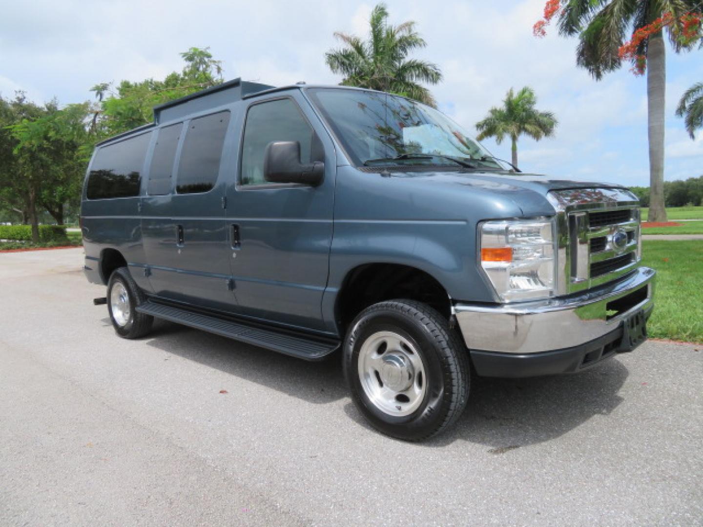 2014 Northsky Blue /Gray Ford E-Series Wagon E-150 XLT (1FMNE1BL1ED) with an 5.4L V8 SOHC 16V FFV engine, 4-Speed Automatic transmission, located at 4301 Oak Circle #19, Boca Raton, FL, 33431, (954) 561-2499, 26.388472, -80.084045 - You are looking at a Stunning 2014 Ford Econoline NorCal Max Handicap Wheelchair Conversion Van with 53K Original Miles, 9 Inch Fully Lowered Floor, Remote Control Power Side Entry Doors, Raised Side Entry Doors, Q Straint Tie Down System with Ratchet Straps, Quick Release Front Seats, VMI 600LB Sid - Photo#8