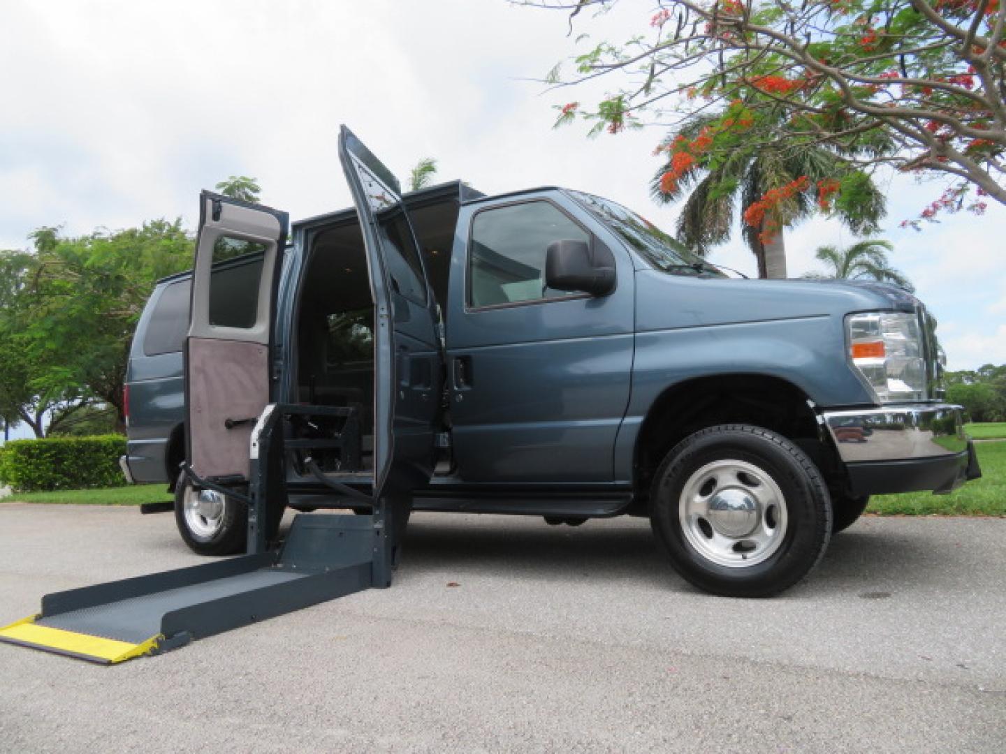 2014 Northsky Blue /Gray Ford E-Series Wagon E-150 XLT (1FMNE1BL1ED) with an 5.4L V8 SOHC 16V FFV engine, 4-Speed Automatic transmission, located at 4301 Oak Circle #19, Boca Raton, FL, 33431, (954) 561-2499, 26.388472, -80.084045 - You are looking at a Stunning 2014 Ford Econoline NorCal Max Handicap Wheelchair Conversion Van with 53K Original Miles, 9 Inch Fully Lowered Floor, Remote Control Power Side Entry Doors, Raised Side Entry Doors, Q Straint Tie Down System with Ratchet Straps, Quick Release Front Seats, VMI 600LB Sid - Photo#43