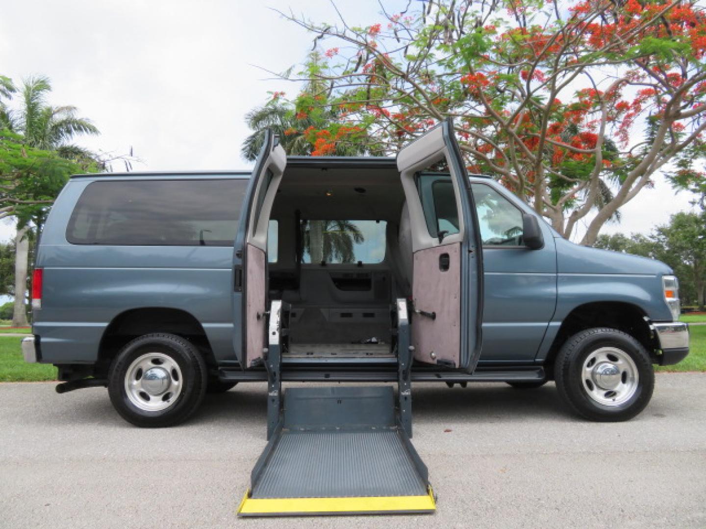 2014 Northsky Blue /Gray Ford E-Series Wagon E-150 XLT (1FMNE1BL1ED) with an 5.4L V8 SOHC 16V FFV engine, 4-Speed Automatic transmission, located at 4301 Oak Circle #19, Boca Raton, FL, 33431, (954) 561-2499, 26.388472, -80.084045 - You are looking at a Stunning 2014 Ford Econoline NorCal Max Handicap Wheelchair Conversion Van with 53K Original Miles, 9 Inch Fully Lowered Floor, Remote Control Power Side Entry Doors, Raised Side Entry Doors, Q Straint Tie Down System with Ratchet Straps, Quick Release Front Seats, VMI 600LB Sid - Photo#46