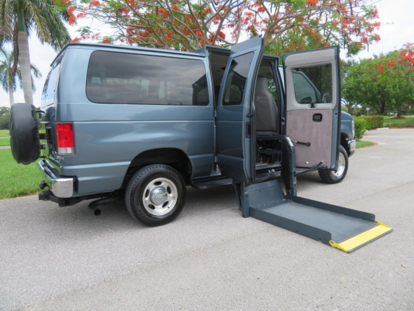 2014 Northsky Blue /Gray Ford E-Series Wagon E-150 XLT (1FMNE1BL1ED) with an 5.4L V8 SOHC 16V FFV engine, 4-Speed Automatic transmission, located at 4301 Oak Circle #19, Boca Raton, FL, 33431, (954) 561-2499, 26.388472, -80.084045 - You are looking at a Stunning 2014 Ford Econoline NorCal Max Handicap Wheelchair Conversion Van with 53K Original Miles, 9 Inch Fully Lowered Floor, Remote Control Power Side Entry Doors, Raised Side Entry Doors, Q Straint Tie Down System with Ratchet Straps, Quick Release Front Seats, VMI 600LB Sid - Photo#48