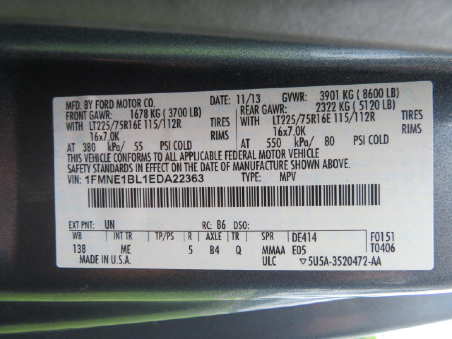 2014 Northsky Blue /Gray Ford E-Series Wagon E-150 XLT (1FMNE1BL1ED) with an 5.4L V8 SOHC 16V FFV engine, 4-Speed Automatic transmission, located at 4301 Oak Circle #19, Boca Raton, FL, 33431, (954) 561-2499, 26.388472, -80.084045 - You are looking at a Stunning 2014 Ford Econoline NorCal Max Handicap Wheelchair Conversion Van with 53K Original Miles, 9 Inch Fully Lowered Floor, Remote Control Power Side Entry Doors, Raised Side Entry Doors, Q Straint Tie Down System with Ratchet Straps, Quick Release Front Seats, VMI 600LB Sid - Photo#69