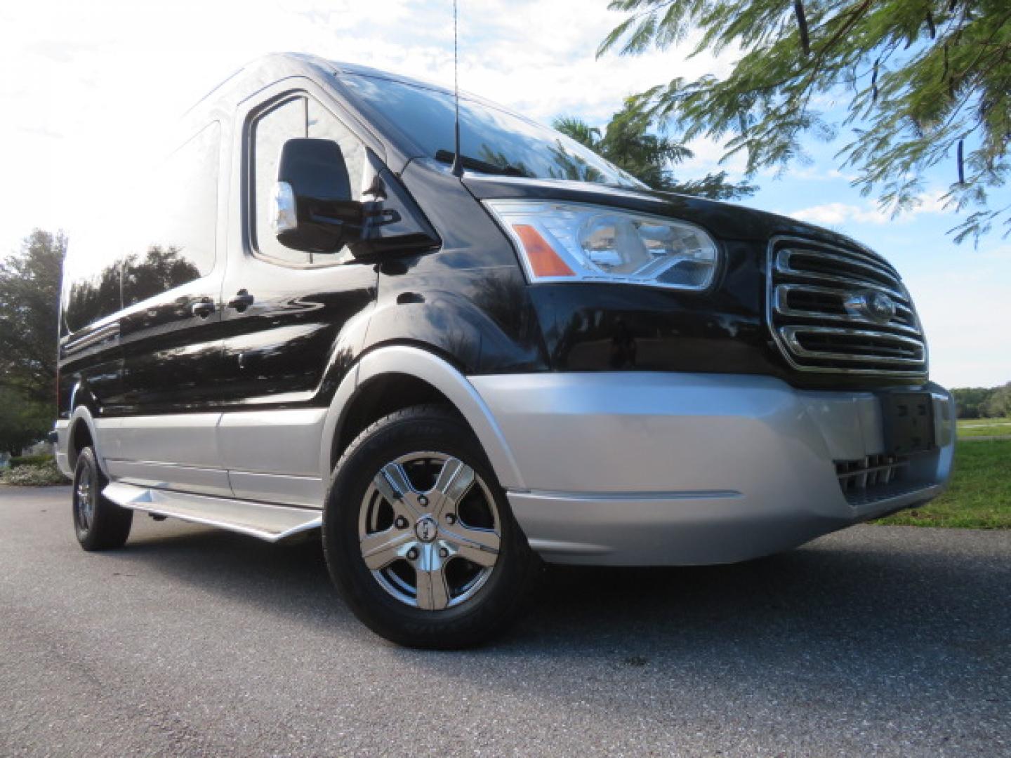 2017 Black /Gray Ford Transit 250 Van Med. Roof w/Sliding Pass. 148-in. WB (1FTYR2CGXHK) with an 3.5L V6 DOHC 24V engine, 6A transmission, located at 4301 Oak Circle #19, Boca Raton, FL, 33431, (954) 561-2499, 26.388472, -80.084045 - You are looking at a Gorgeous 2017 Ford Transit T250 Medium Roof Sherrod Handicap Wheelchair Conversion Van Fully Loaded With 32K Original Miles, Rear Entry Braunability Power Foldout Wheelchair Lift, Q Lock QLK150 Docking System for the wheelchair, Beautiful Gray Leather Interior, Rear Entertainmen - Photo#3