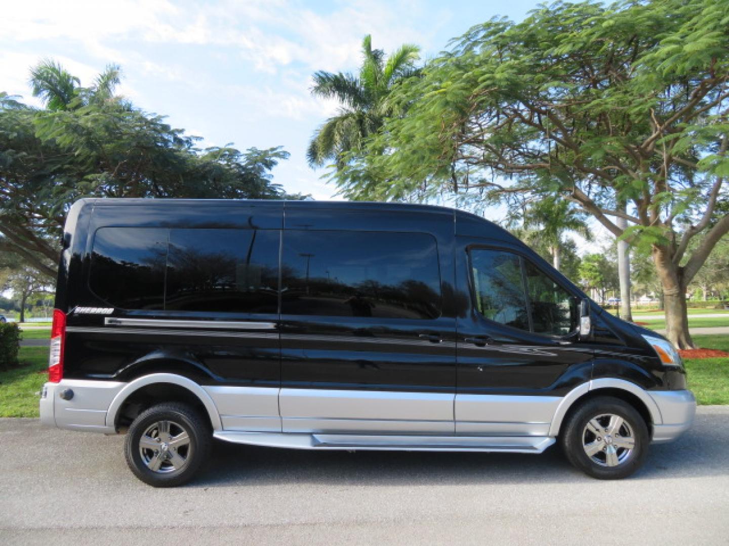 2017 Black /Gray Ford Transit 250 Van Med. Roof w/Sliding Pass. 148-in. WB (1FTYR2CGXHK) with an 3.5L V6 DOHC 24V engine, 6A transmission, located at 4301 Oak Circle #19, Boca Raton, FL, 33431, (954) 561-2499, 26.388472, -80.084045 - You are looking at a Gorgeous 2017 Ford Transit T250 Medium Roof Sherrod Handicap Wheelchair Conversion Van Fully Loaded With 32K Original Miles, Rear Entry Braunability Power Foldout Wheelchair Lift, Q Lock QLK150 Docking System for the wheelchair, Beautiful Gray Leather Interior, Rear Entertainmen - Photo#7