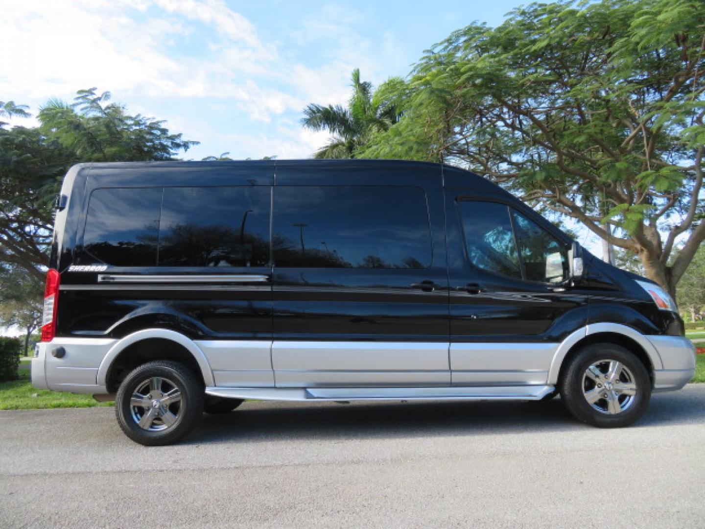 2017 Black /Gray Ford Transit 250 Van Med. Roof w/Sliding Pass. 148-in. WB (1FTYR2CGXHK) with an 3.5L V6 DOHC 24V engine, 6A transmission, located at 4301 Oak Circle #19, Boca Raton, FL, 33431, (954) 561-2499, 26.388472, -80.084045 - You are looking at a Gorgeous 2017 Ford Transit T250 Medium Roof Sherrod Handicap Wheelchair Conversion Van Fully Loaded With 32K Original Miles, Rear Entry Braunability Power Foldout Wheelchair Lift, Q Lock QLK150 Docking System for the wheelchair, Beautiful Gray Leather Interior, Rear Entertainmen - Photo#6