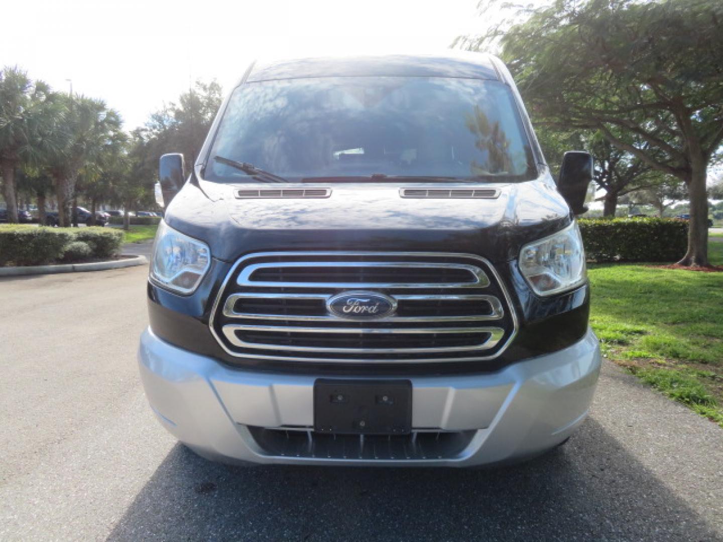 2017 Black /Gray Ford Transit 250 Van Med. Roof w/Sliding Pass. 148-in. WB (1FTYR2CGXHK) with an 3.5L V6 DOHC 24V engine, 6A transmission, located at 4301 Oak Circle #19, Boca Raton, FL, 33431, (954) 561-2499, 26.388472, -80.084045 - You are looking at a Gorgeous 2017 Ford Transit T250 Medium Roof Sherrod Handicap Wheelchair Conversion Van Fully Loaded With 32K Original Miles, Rear Entry Braunability Power Foldout Wheelchair Lift, Q Lock QLK150 Docking System for the wheelchair, Beautiful Gray Leather Interior, Rear Entertainmen - Photo#10