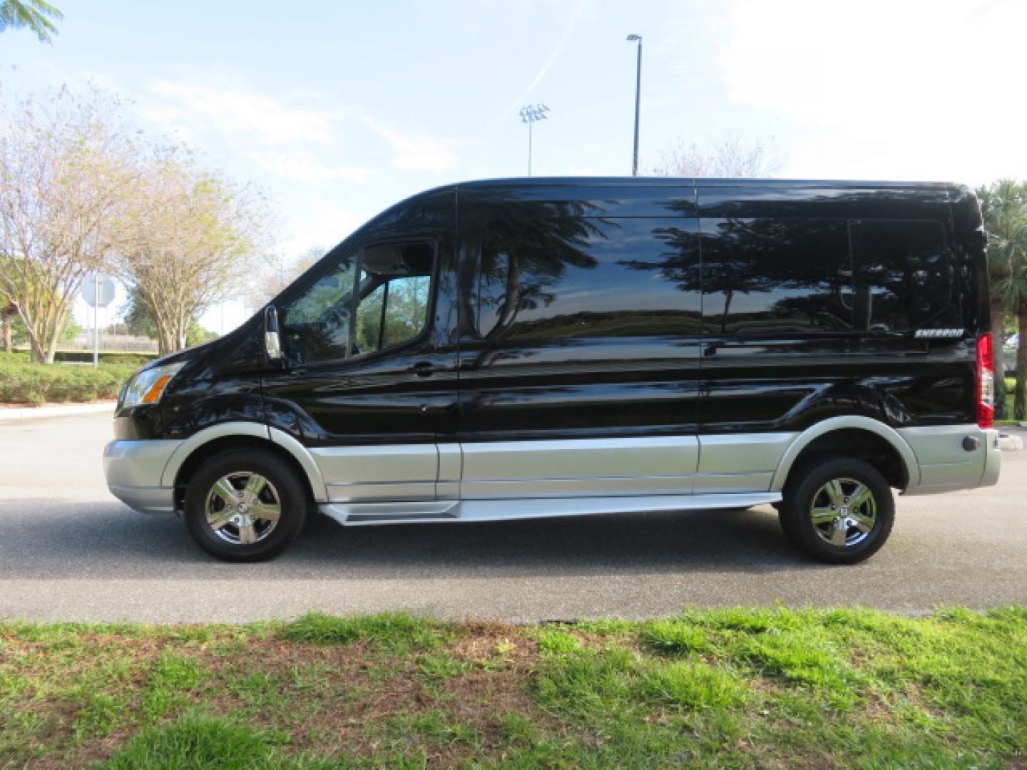 2017 Black /Gray Ford Transit 250 Van Med. Roof w/Sliding Pass. 148-in. WB (1FTYR2CGXHK) with an 3.5L V6 DOHC 24V engine, 6A transmission, located at 4301 Oak Circle #19, Boca Raton, FL, 33431, (954) 561-2499, 26.388472, -80.084045 - You are looking at a Gorgeous 2017 Ford Transit T250 Medium Roof Sherrod Handicap Wheelchair Conversion Van Fully Loaded With 32K Original Miles, Rear Entry Braunability Power Foldout Wheelchair Lift, Q Lock QLK150 Docking System for the wheelchair, Beautiful Gray Leather Interior, Rear Entertainmen - Photo#13