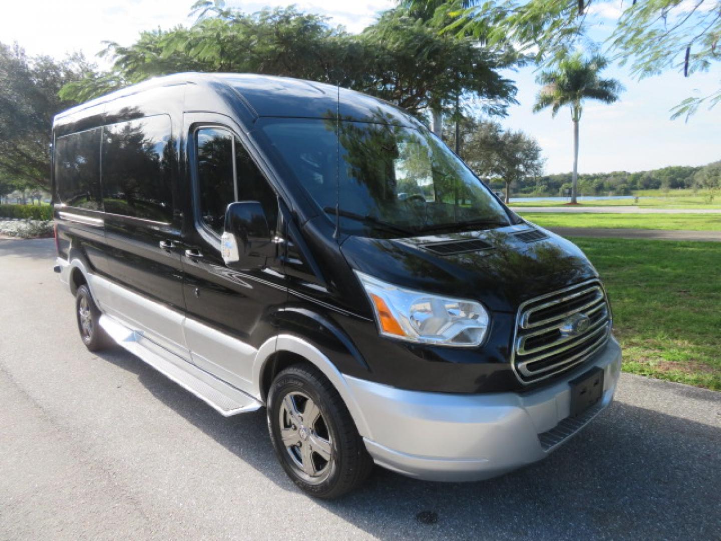 2017 Black /Gray Ford Transit 250 Van Med. Roof w/Sliding Pass. 148-in. WB (1FTYR2CGXHK) with an 3.5L V6 DOHC 24V engine, 6A transmission, located at 4301 Oak Circle #19, Boca Raton, FL, 33431, (954) 561-2499, 26.388472, -80.084045 - You are looking at a Gorgeous 2017 Ford Transit T250 Medium Roof Sherrod Handicap Wheelchair Conversion Van Fully Loaded With 32K Original Miles, Rear Entry Braunability Power Foldout Wheelchair Lift, Q Lock QLK150 Docking System for the wheelchair, Beautiful Gray Leather Interior, Rear Entertainmen - Photo#19